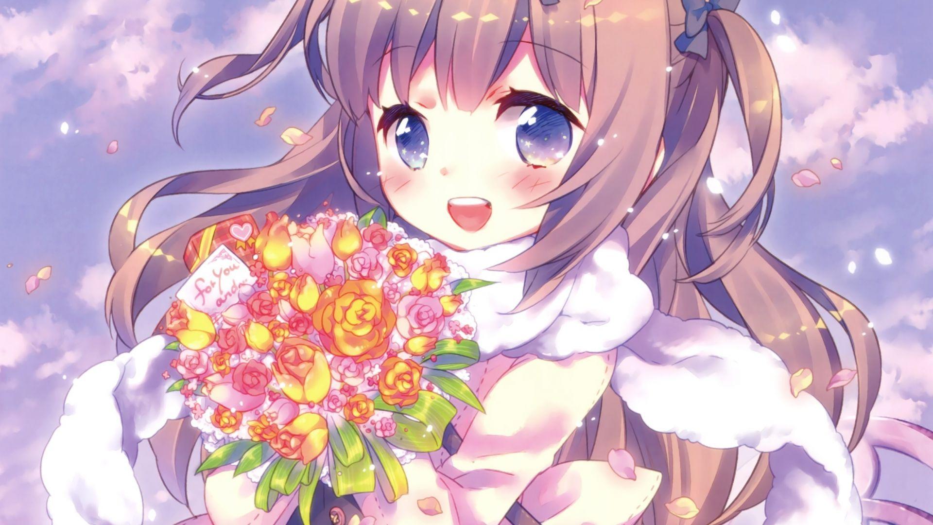 Cute Anime Flower Wallpapers Top Free Cute Anime Flower Backgrounds