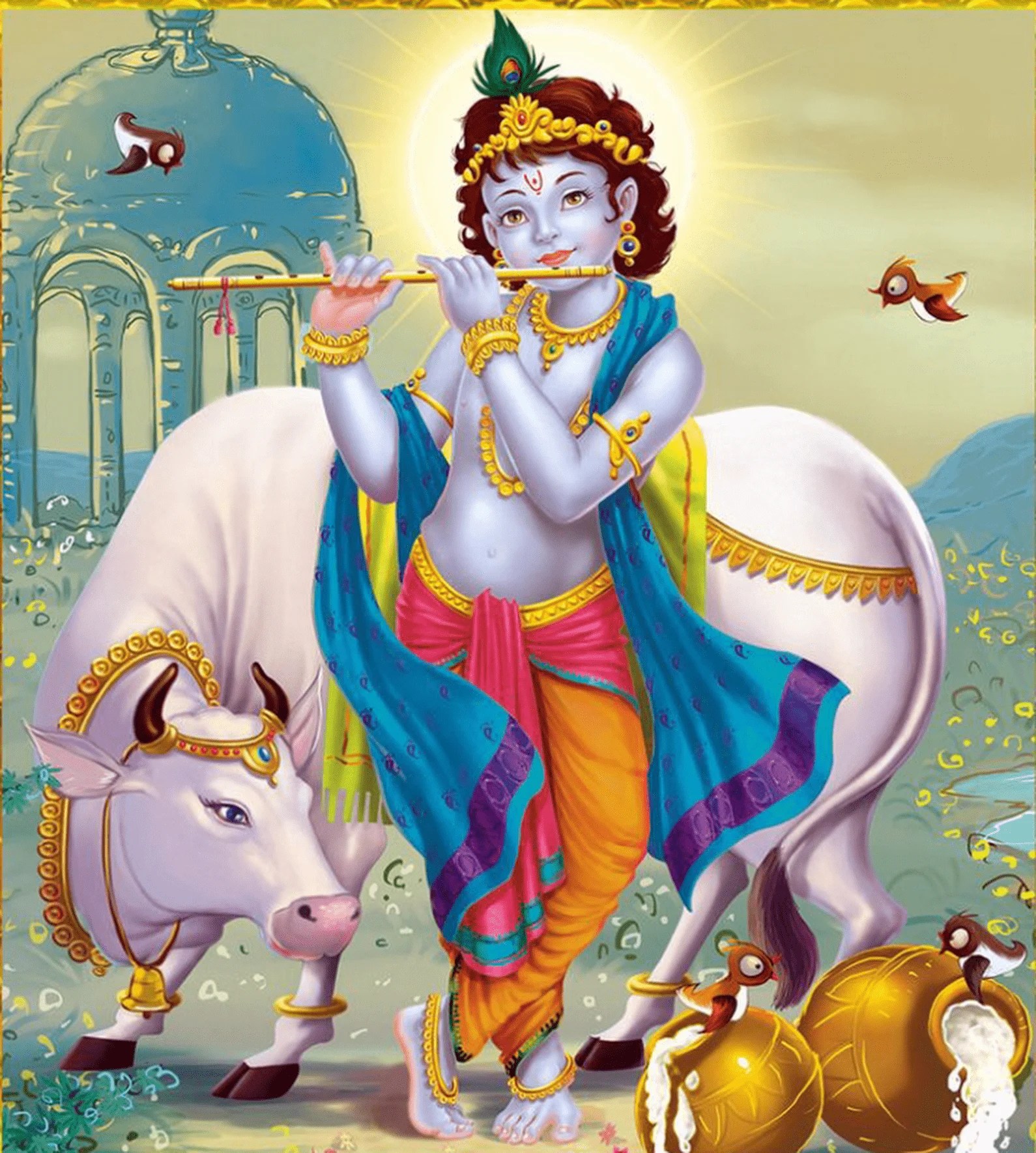 Krishna and Cow Wallpapers Top Free Krishna and Cow Backgrounds