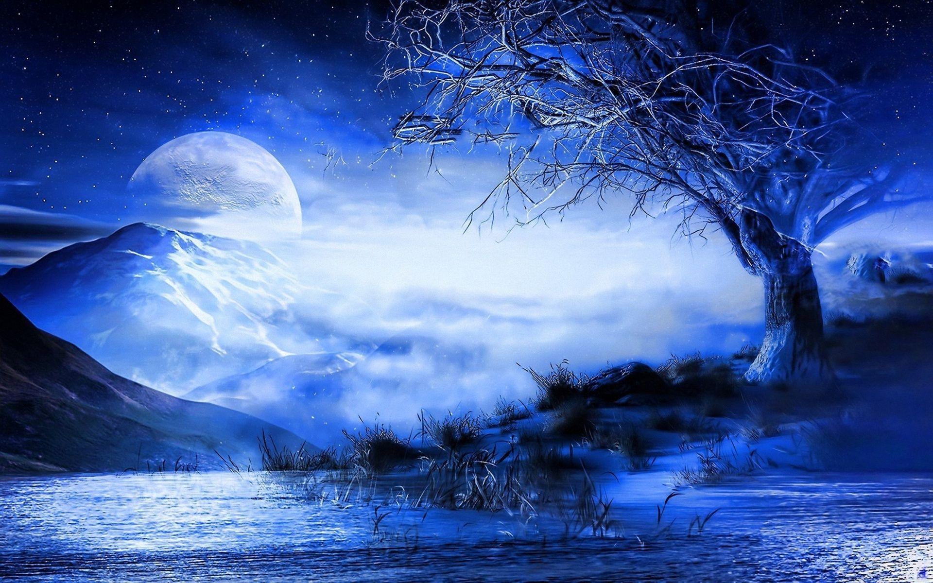 Blue Moonlight Wallpapers Top Free Blue Moonlight Backgrounds