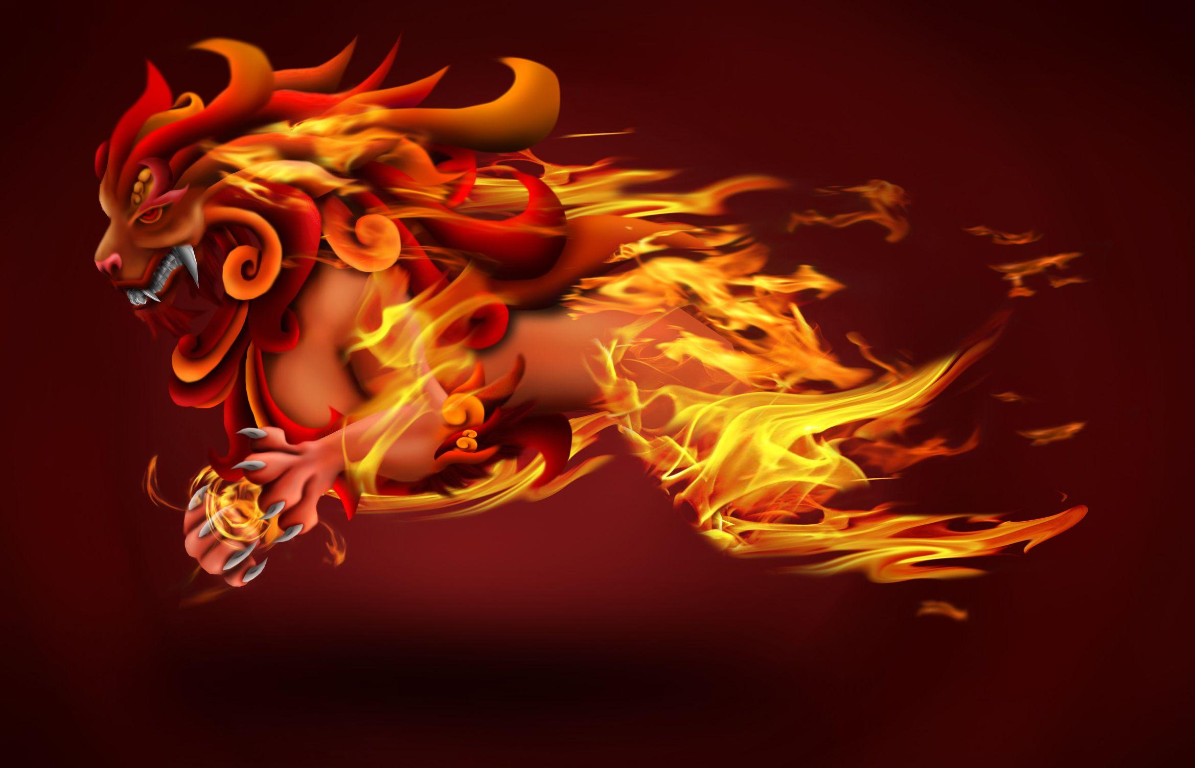 Fire Lion Wallpapers Top Free Fire Lion Backgrounds WallpaperAccess