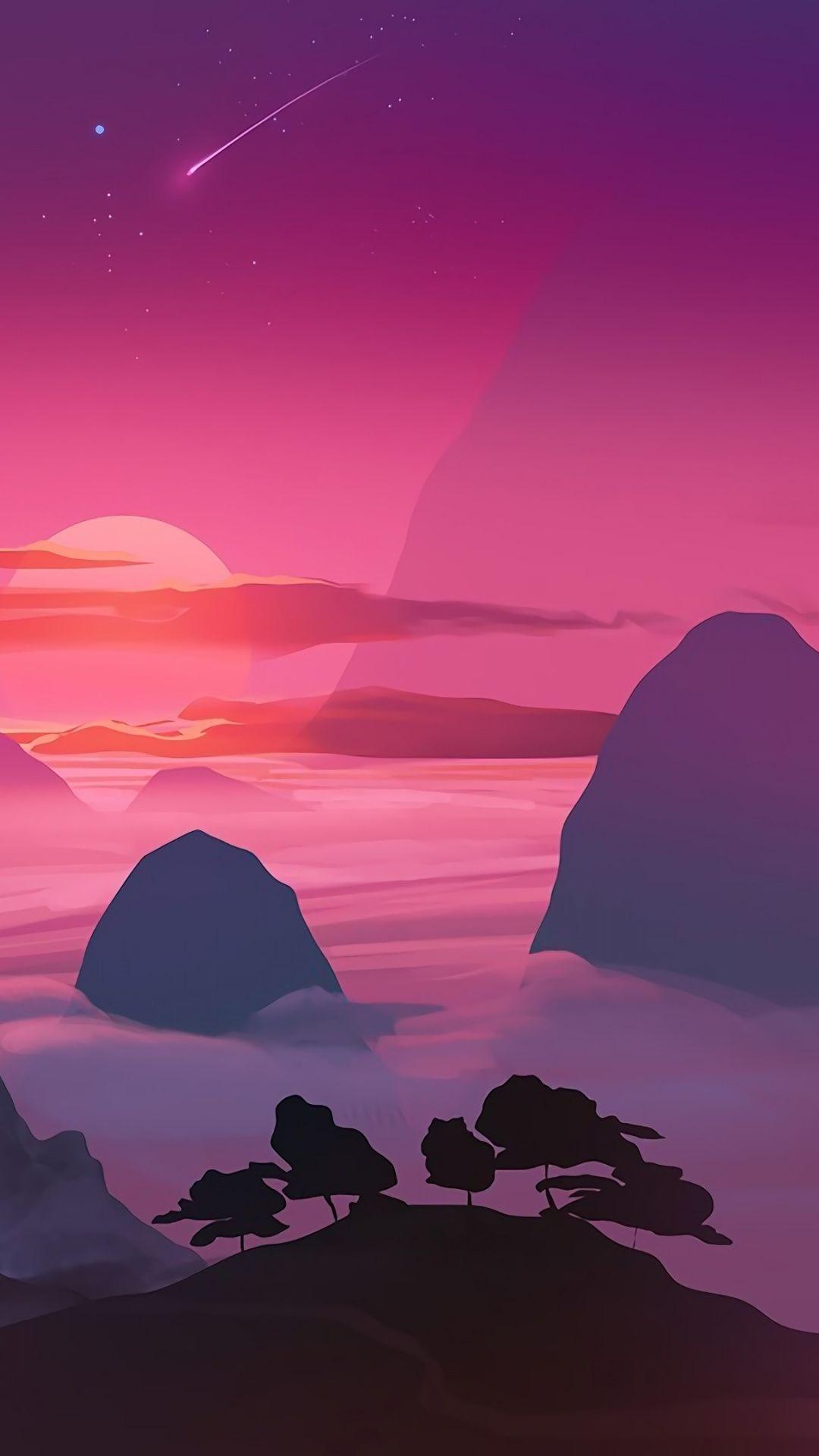 Cartoon Sunset Aesthetic Wallpapers Top Free Cartoon Sunset Aesthetic