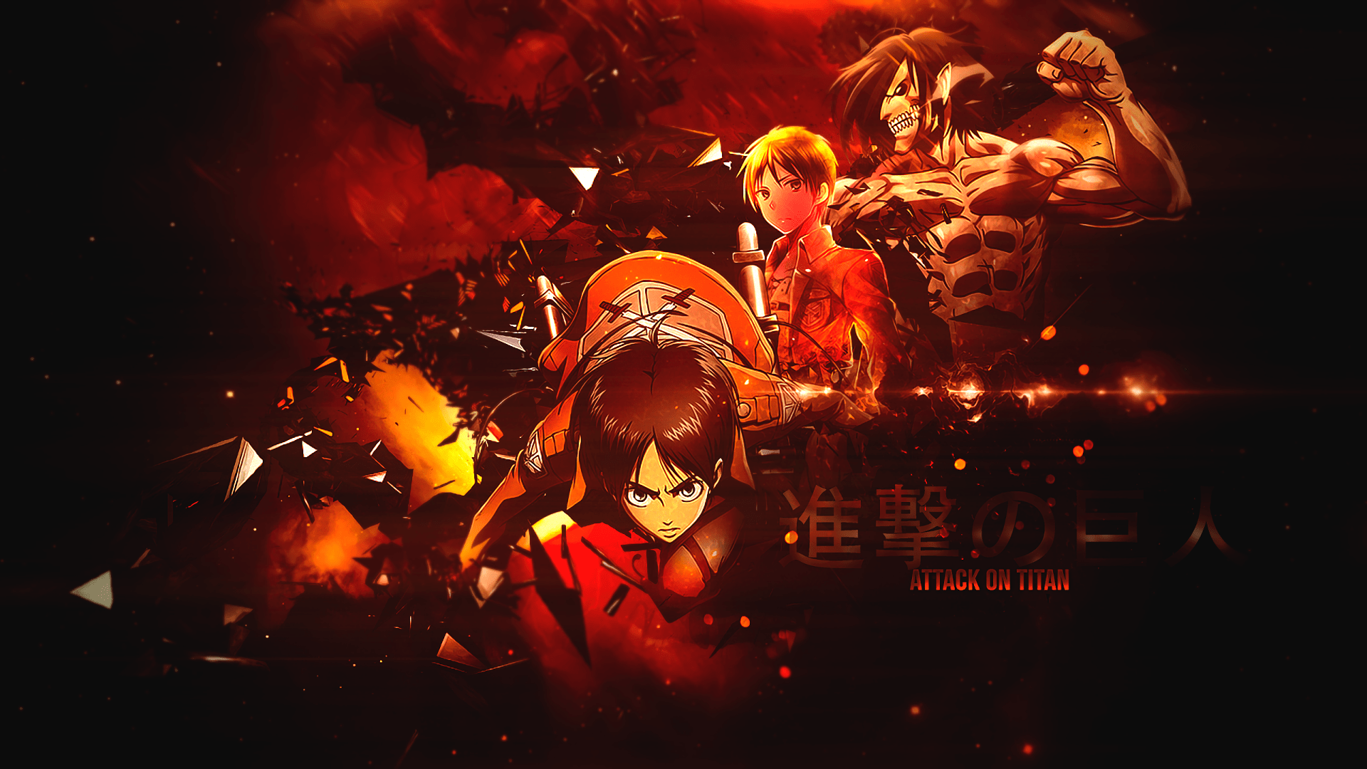 Red Attack On Titan Wallpapers Top Free Red Attack On Titan