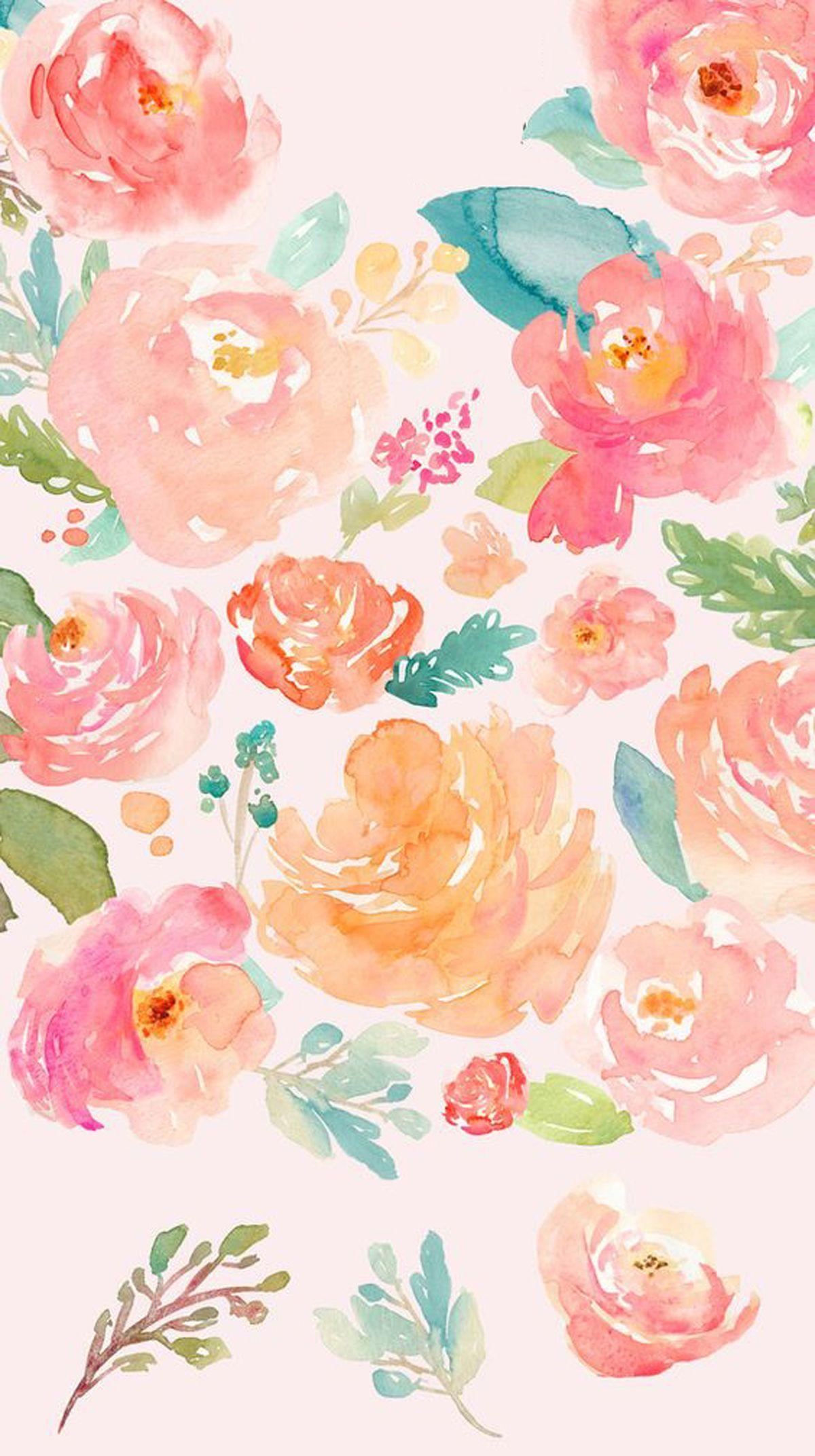Watercolor Flower iPhone Wallpapers Top Free Watercolor Flower iPhone