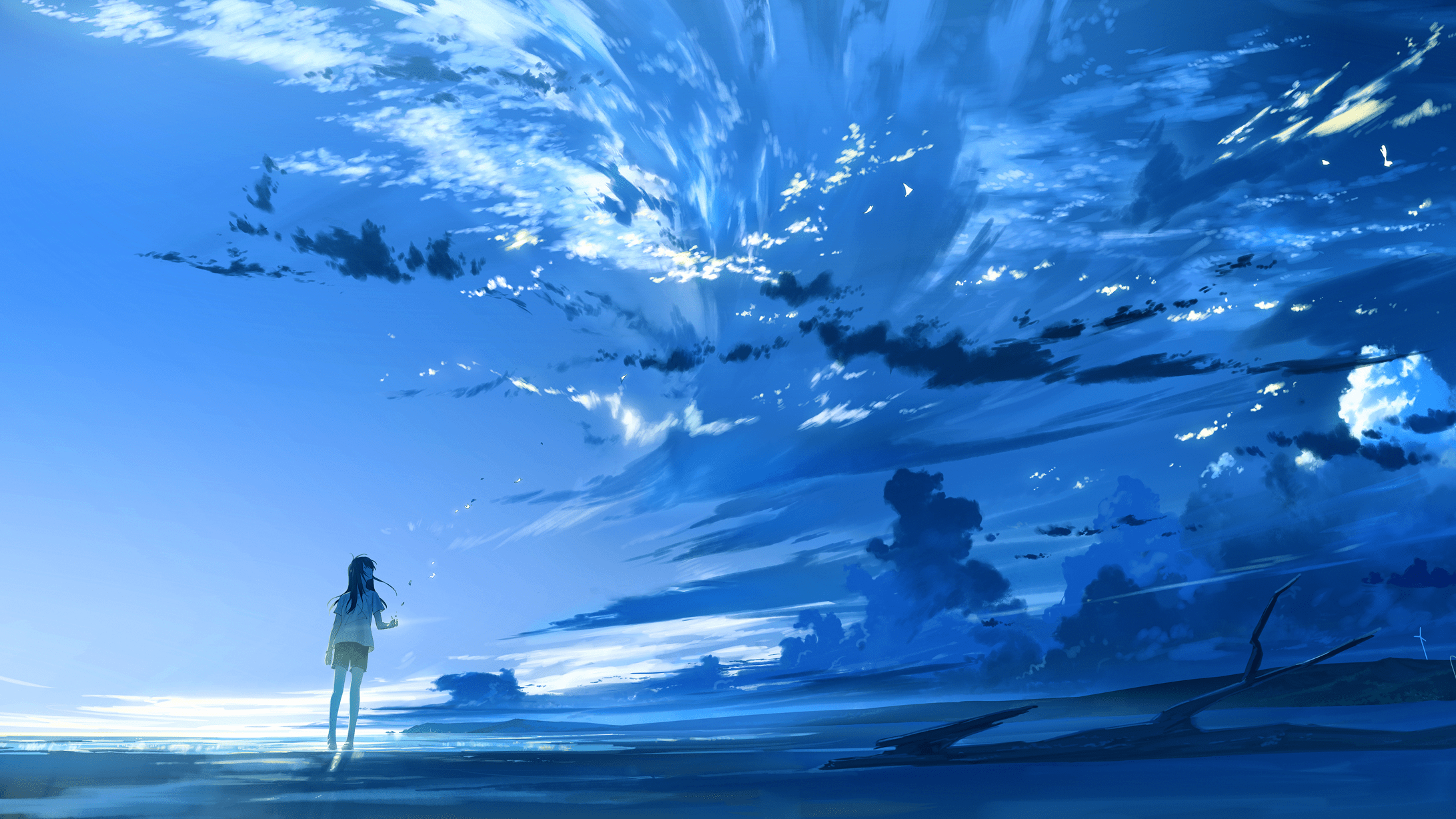 Blue Anime Desktop Wallpapers Top Free Blue Anime Desktop Backgrounds
