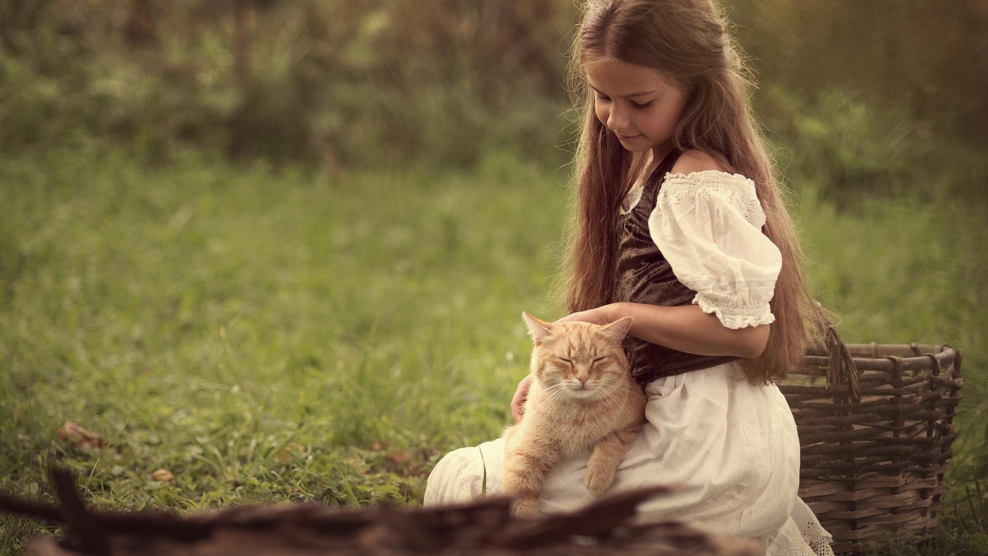 Girl With Cat Wallpapers Top Free Girl With Cat Backgrounds WallpaperAccess