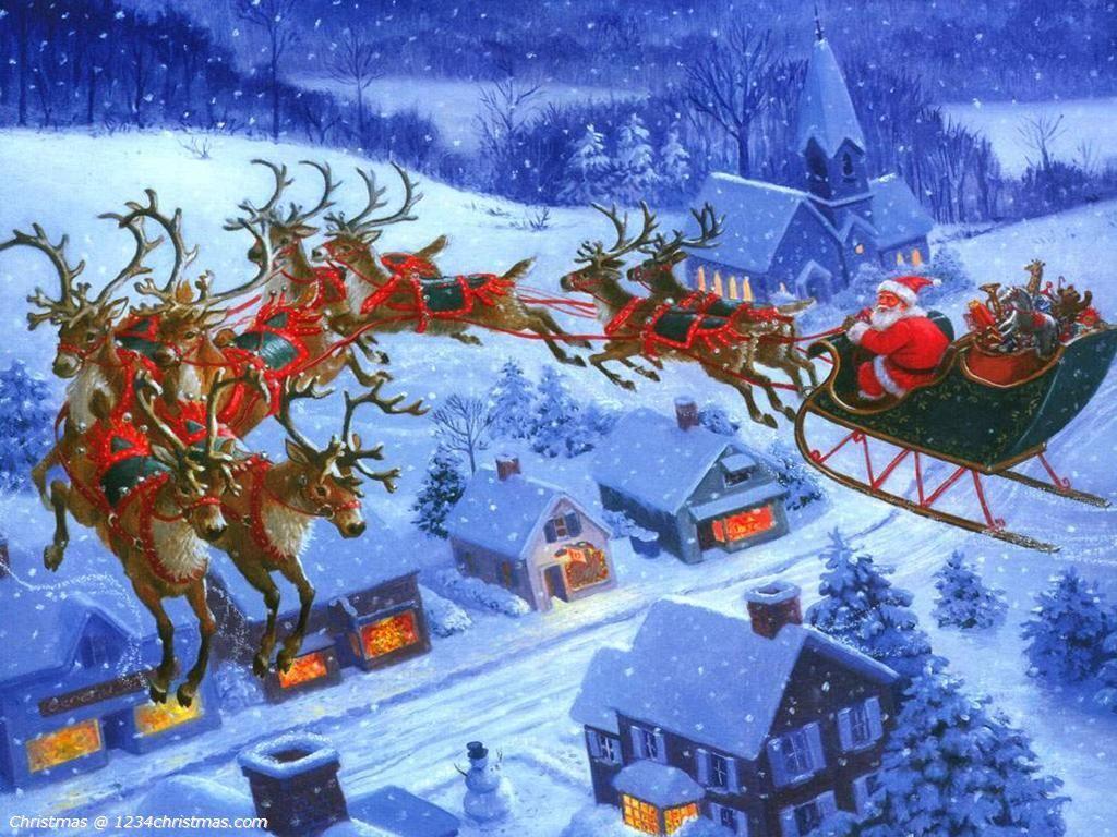 Santa's Sleigh Christmas Wallpapers Top Free Santa's Sleigh Christmas