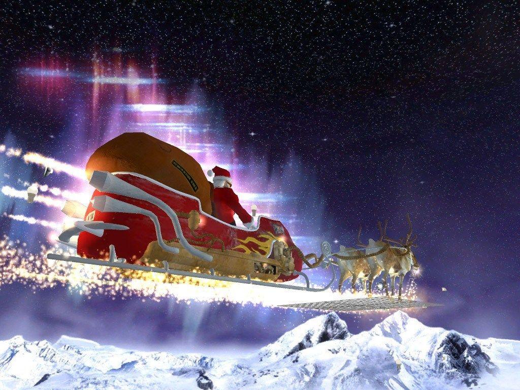 Santa's Sleigh Christmas Wallpapers Top Free Santa's Sleigh Christmas Backgrounds