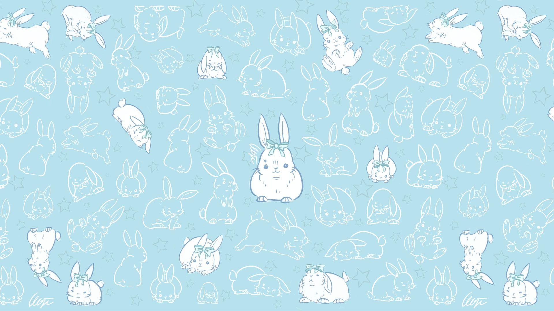 Blue Bunny Wallpapers Top Free Blue Bunny Backgrounds WallpaperAccess