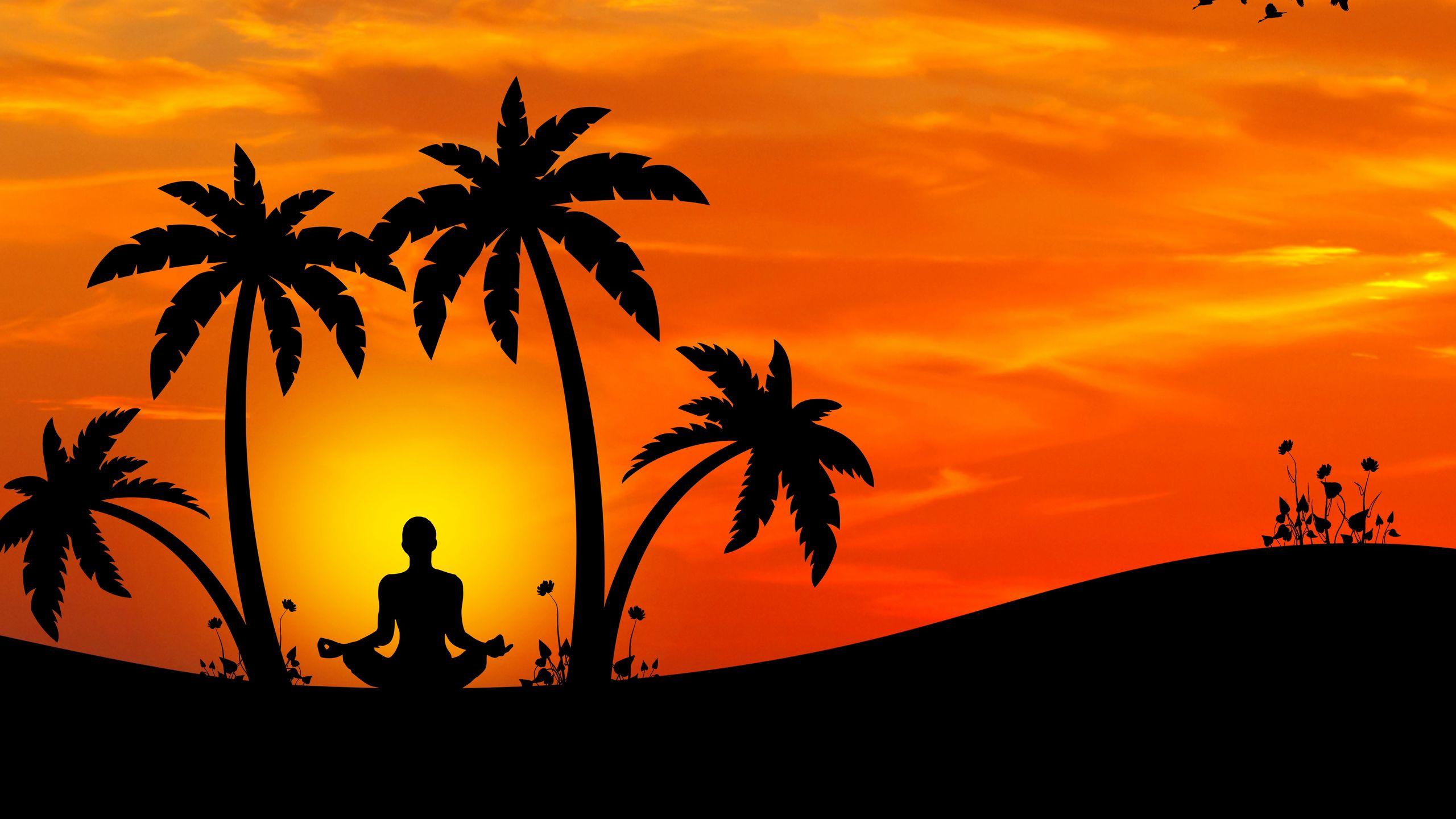 Yoga Silhouette Wallpapers Top Free Yoga Silhouette Backgrounds