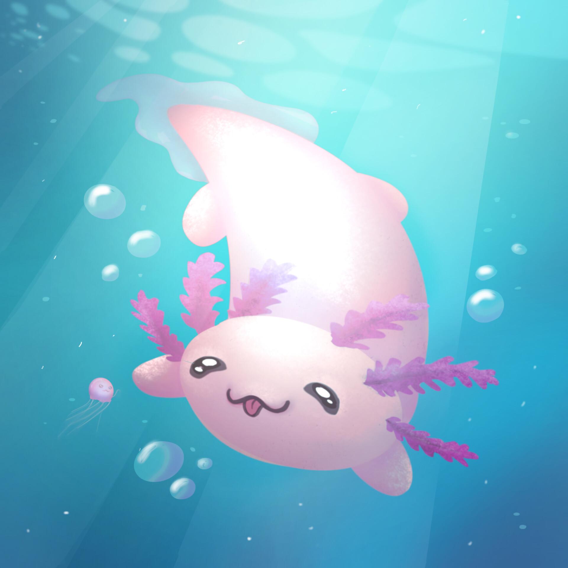Kawaii Axolotl Wallpapers Top Free Kawaii Axolotl Backgrounds