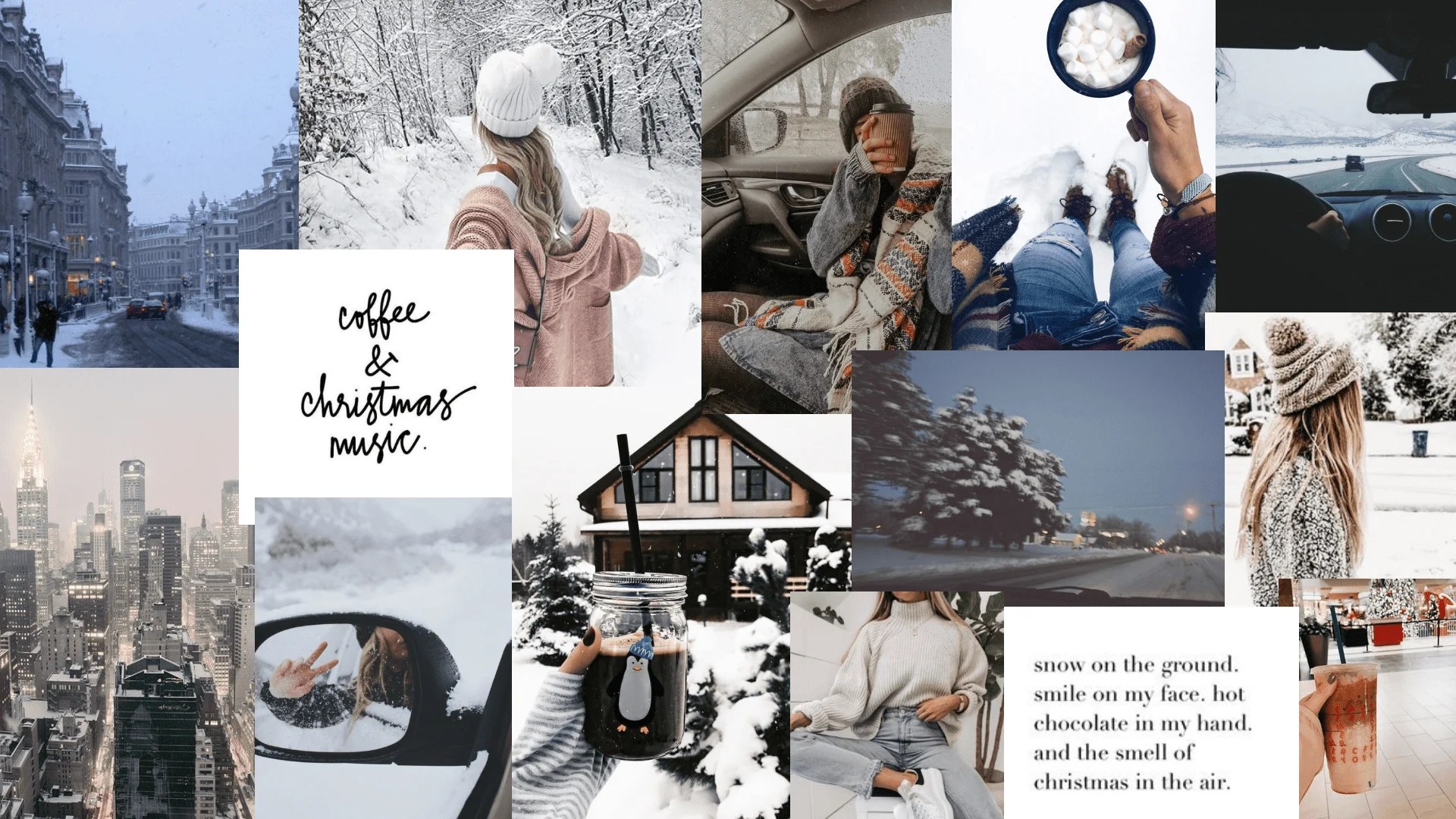 Winter Aesthetic Collage Wallpapers Top Free Winter Aesthetic Collage