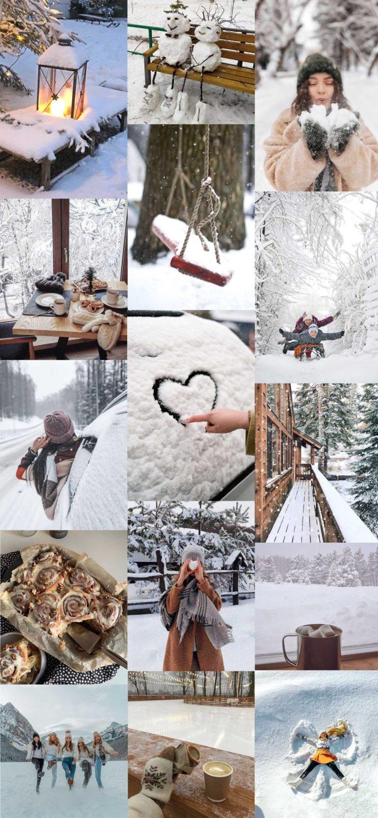 Winter Aesthetic Collage Wallpapers Top Free Winter Aesthetic Collage