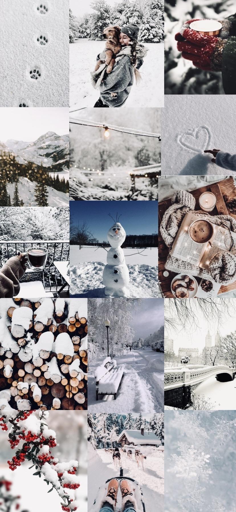 Laptop Backgrounds Aesthetic Collage Aesthetic Winter Collage Laptop
