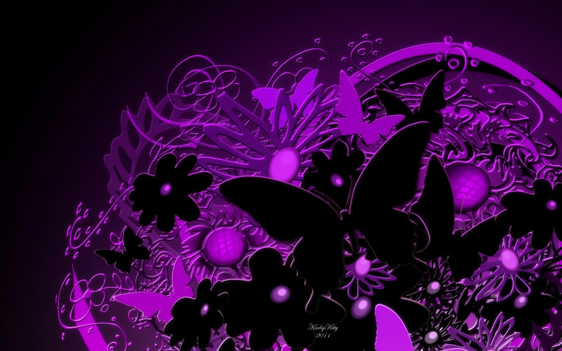 Purple Hearts and Butterfly Wallpapers Top Free Purple Hearts and