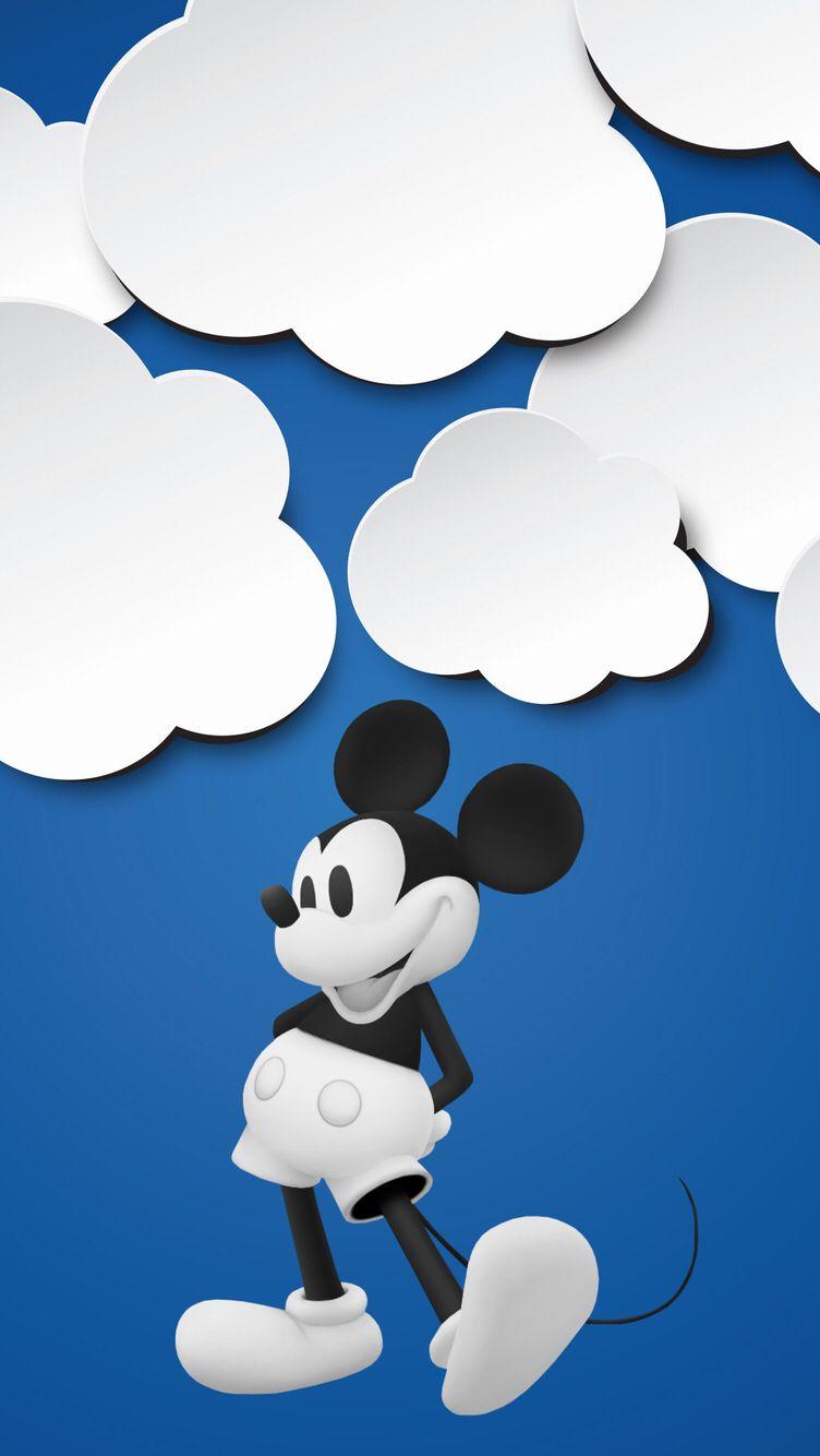 Mickey Mouse Blue Background