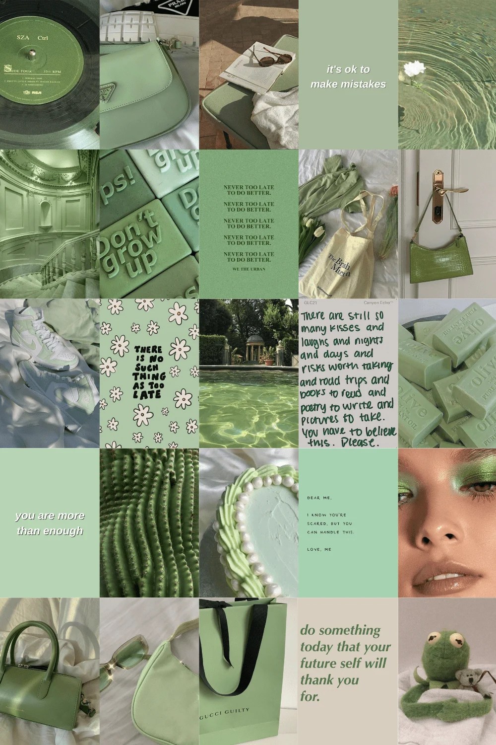 Sage Green Collage Wallpapers Top Free Sage Green Collage Backgrounds