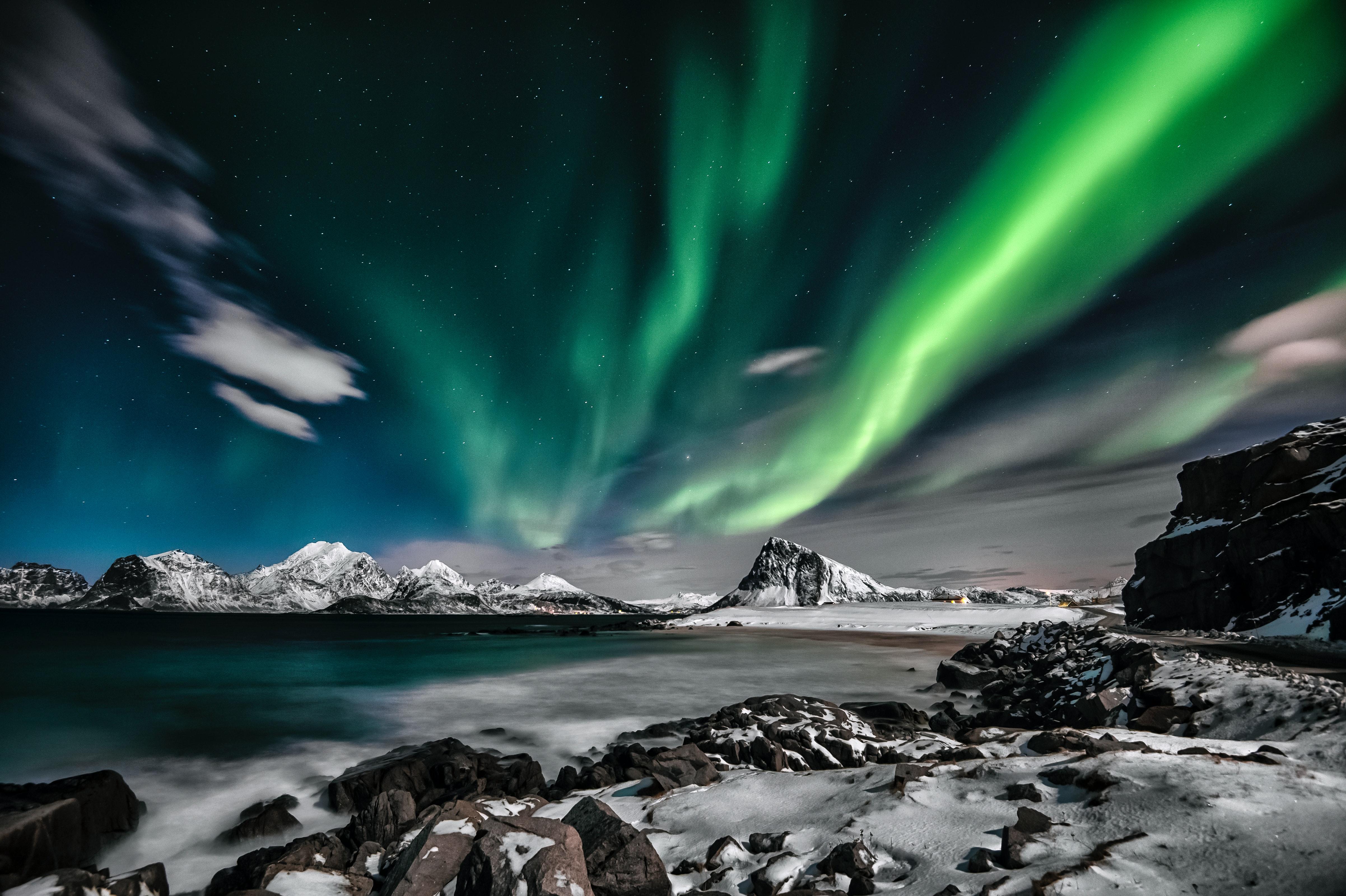 Green Northern Lights Wallpapers Top Free Green Northern Lights