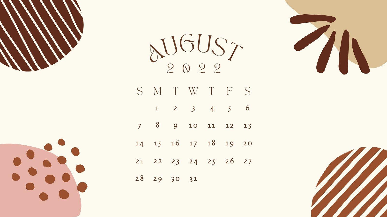 August 2022 Calendar Wallpapers Top Free August 2022 Calendar Backgrounds WallpaperAccess