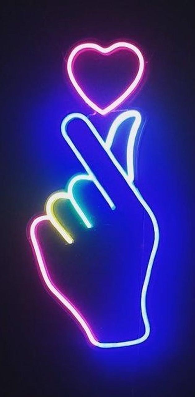 Blue Neon Heart Wallpapers Top Free Blue Neon Heart Backgrounds