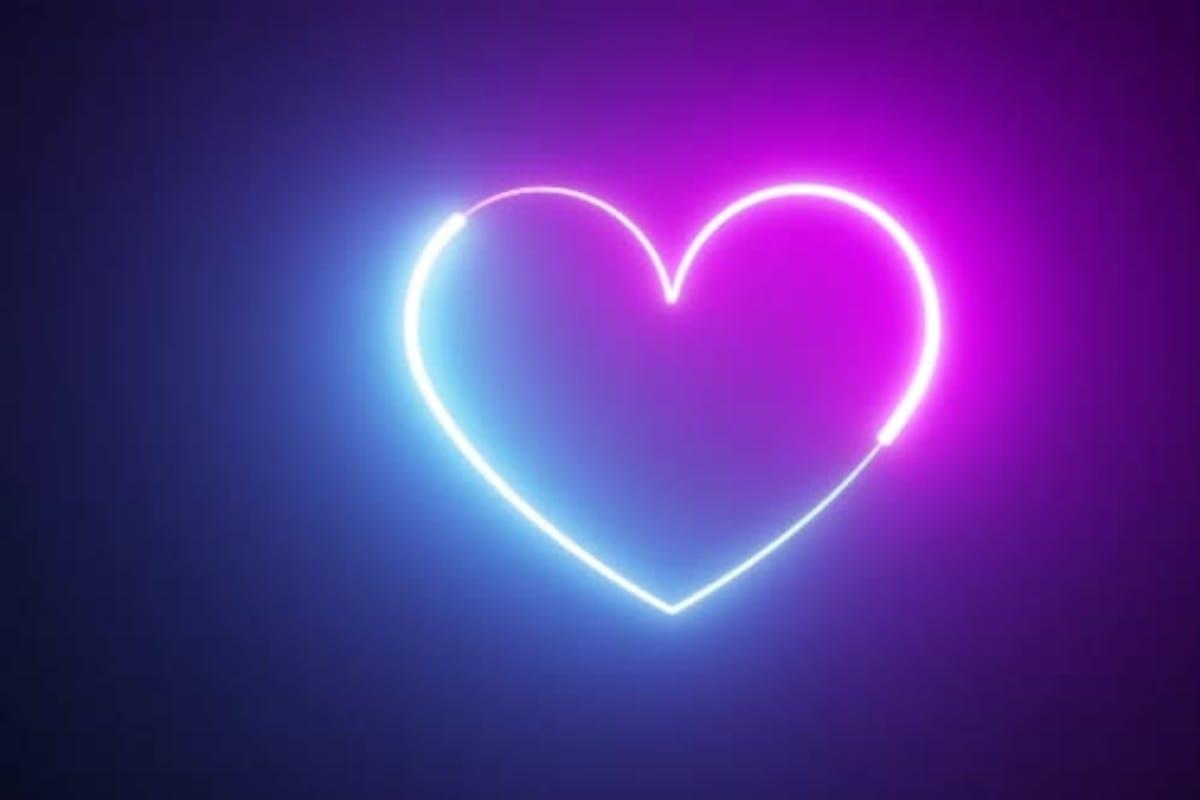 Blue Neon Heart Wallpapers Top Free Blue Neon Heart Backgrounds