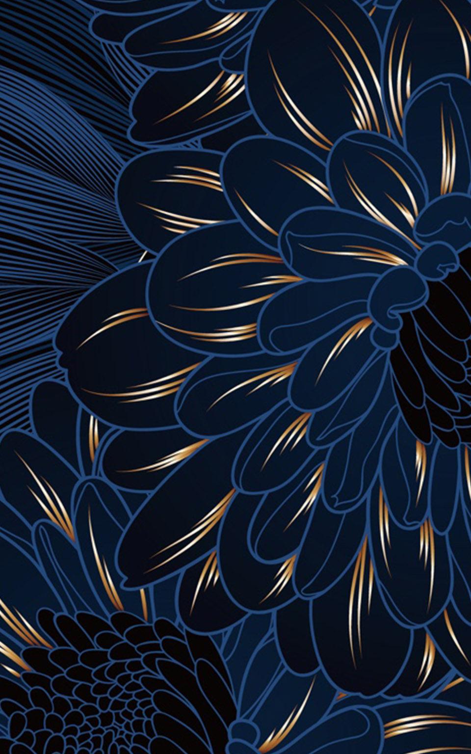 Dark Blue Flower Wallpapers Top Free Dark Blue Flower Backgrounds