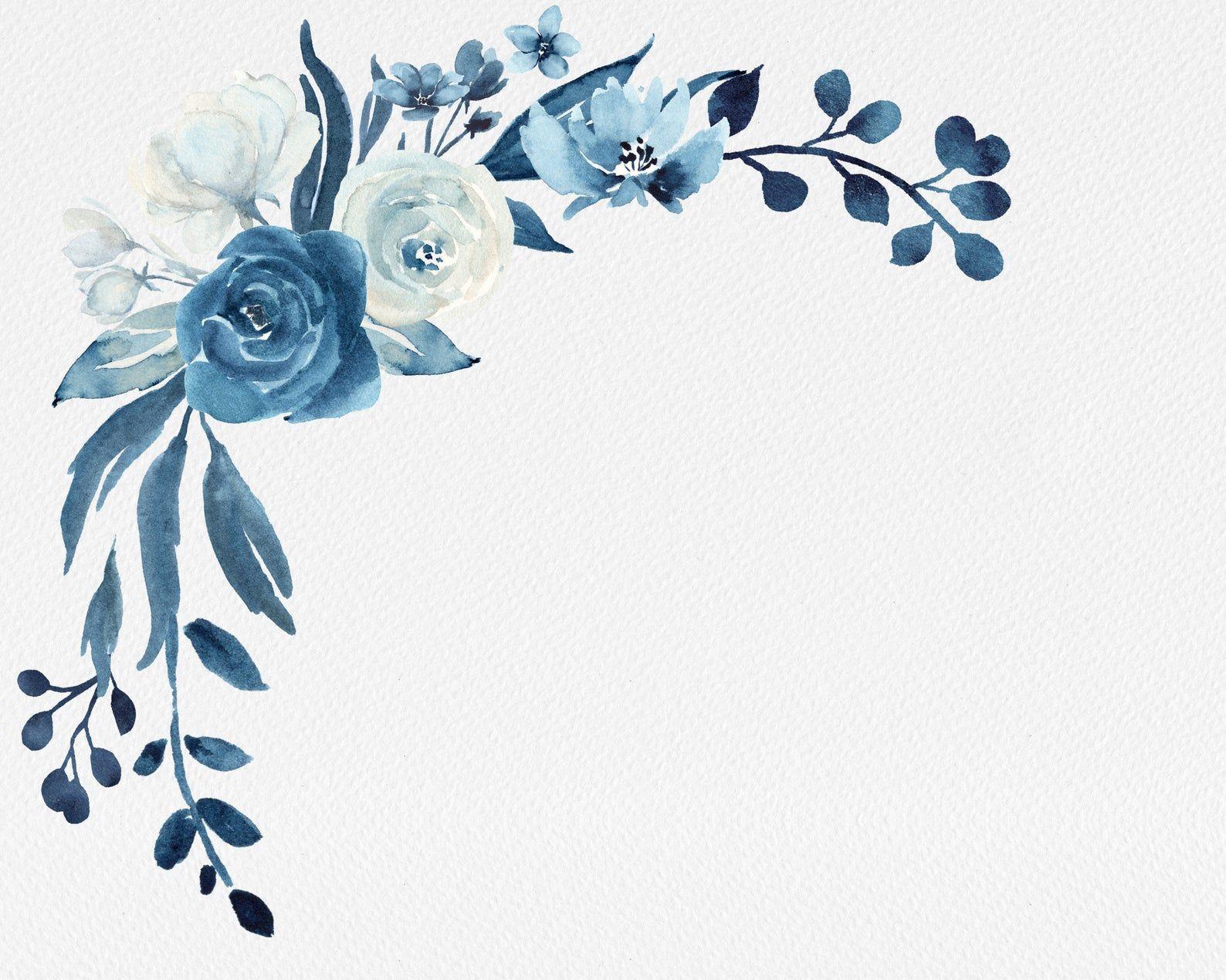 Blue Flower Border Wallpapers Top Free Blue Flower Border Backgrounds