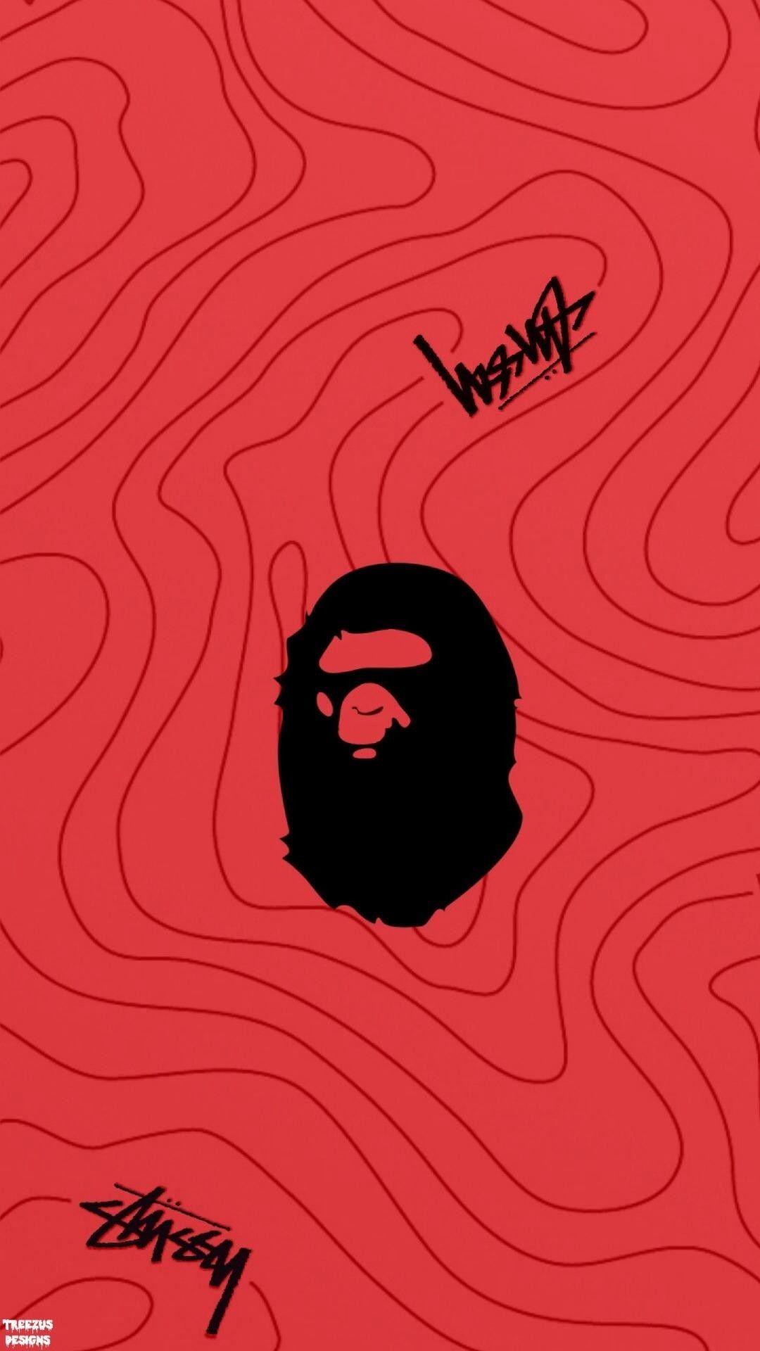 Red BAPE Wallpapers Top Free Red BAPE Backgrounds WallpaperAccess