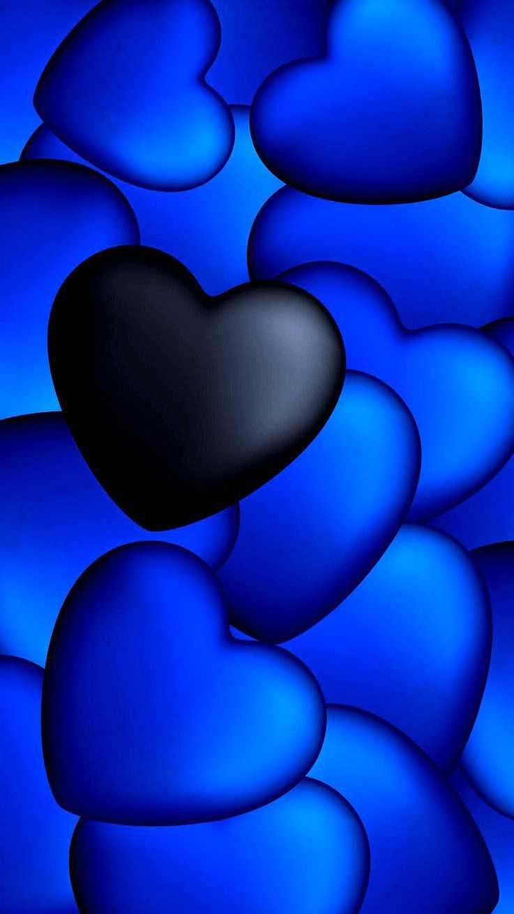 Black and Blue Hearts Wallpapers Top Free Black and Blue Hearts Backgrounds WallpaperAccess