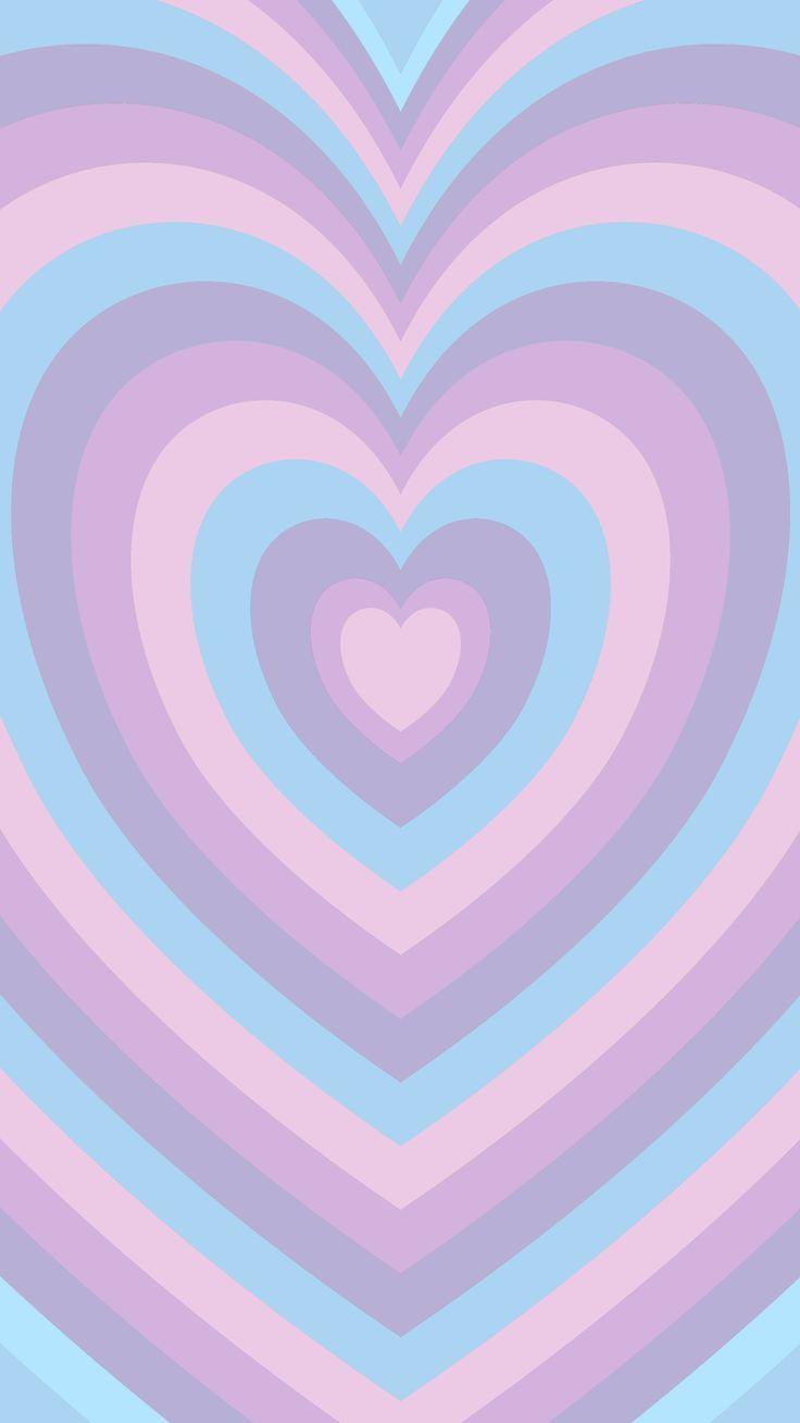 Blue And Purple Hearts Wallpaper
