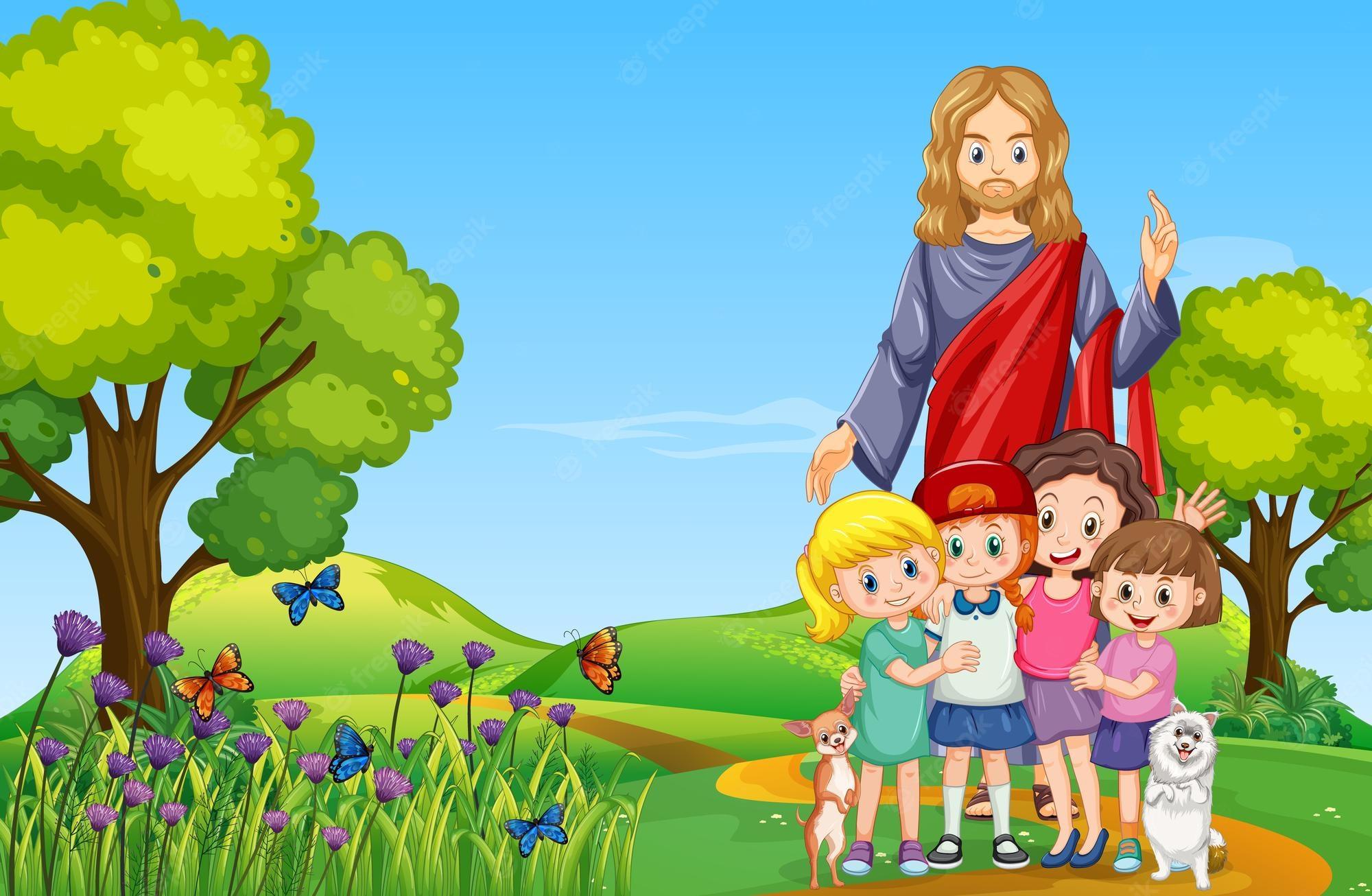 Cartoon Jesus Wallpapers Top Free Cartoon Jesus Backgrounds
