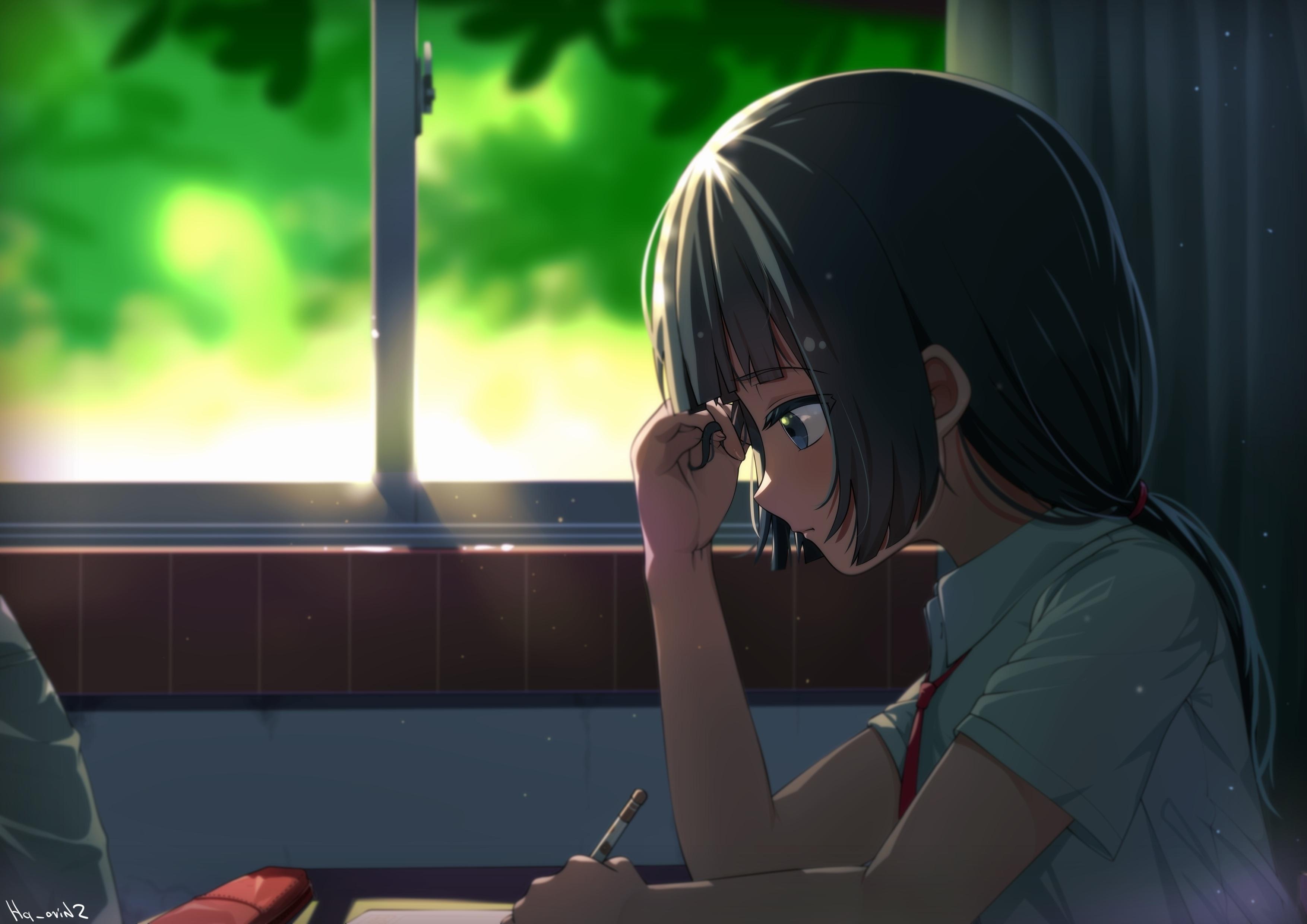 Anime Girl Studying Wallpapers Top Free Anime Girl Studying
