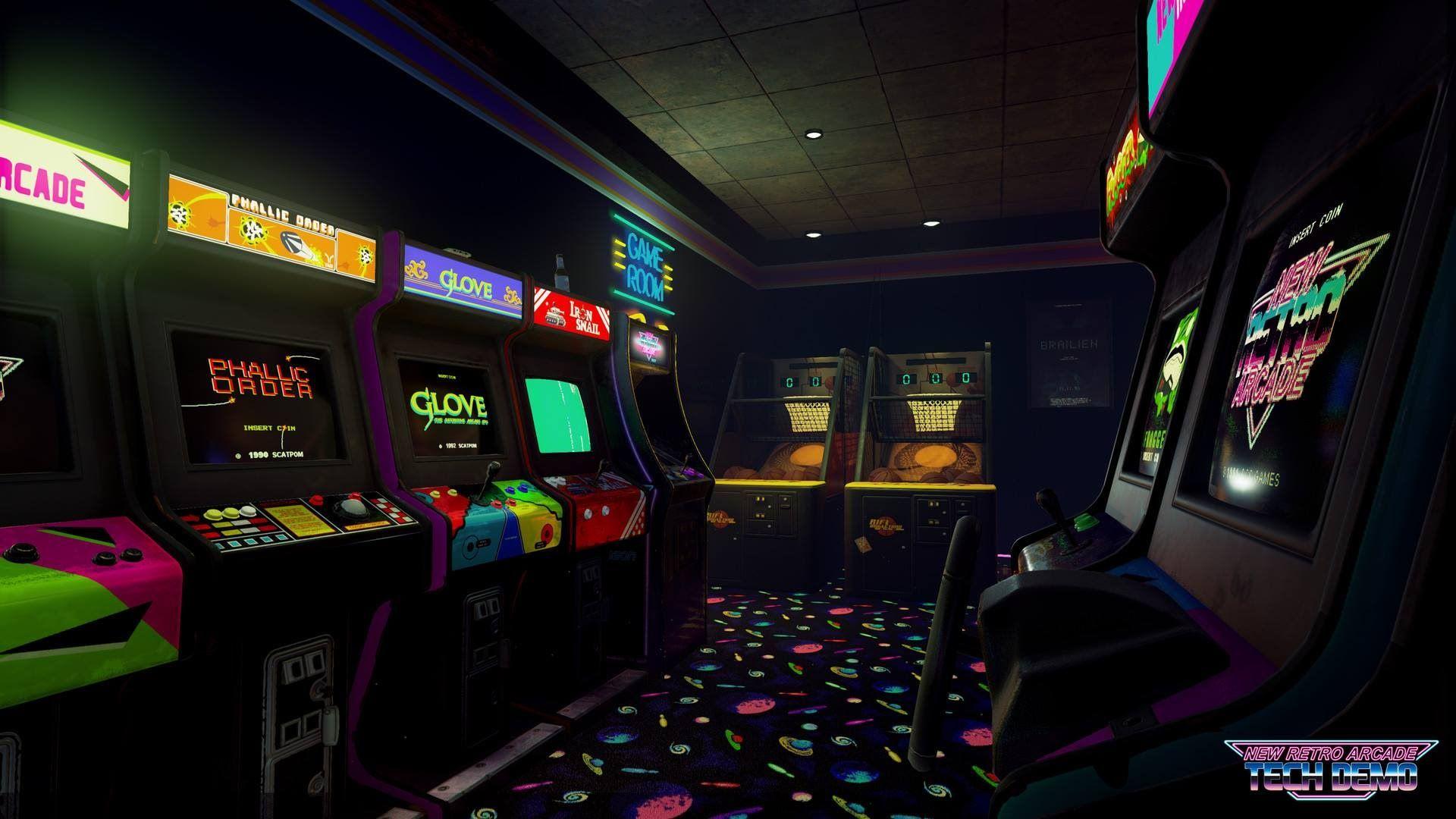 Arcade Room Wallpapers Top Free Arcade Room Backgrounds WallpaperAccess