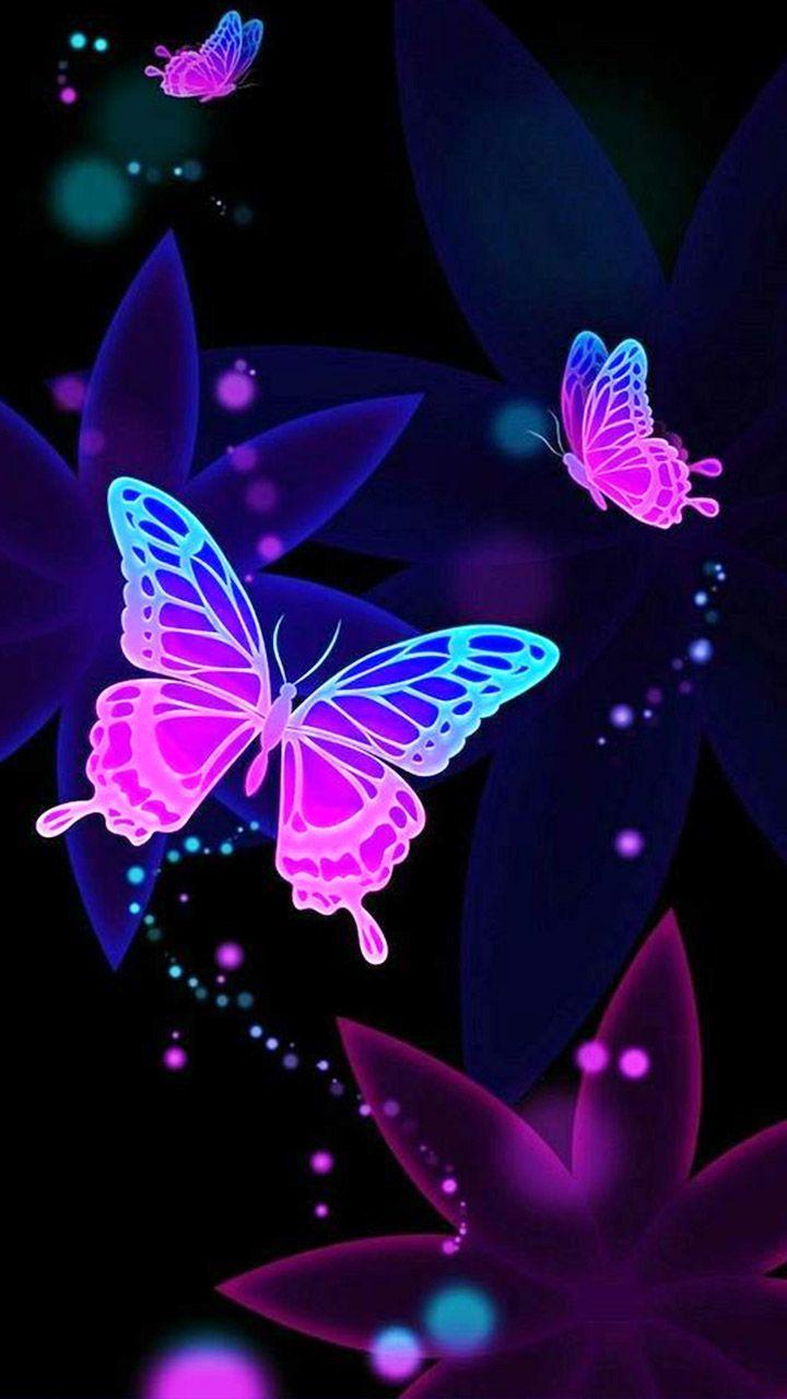 Neon Pink Butterfly Wallpapers Top Free Neon Pink Butterfly