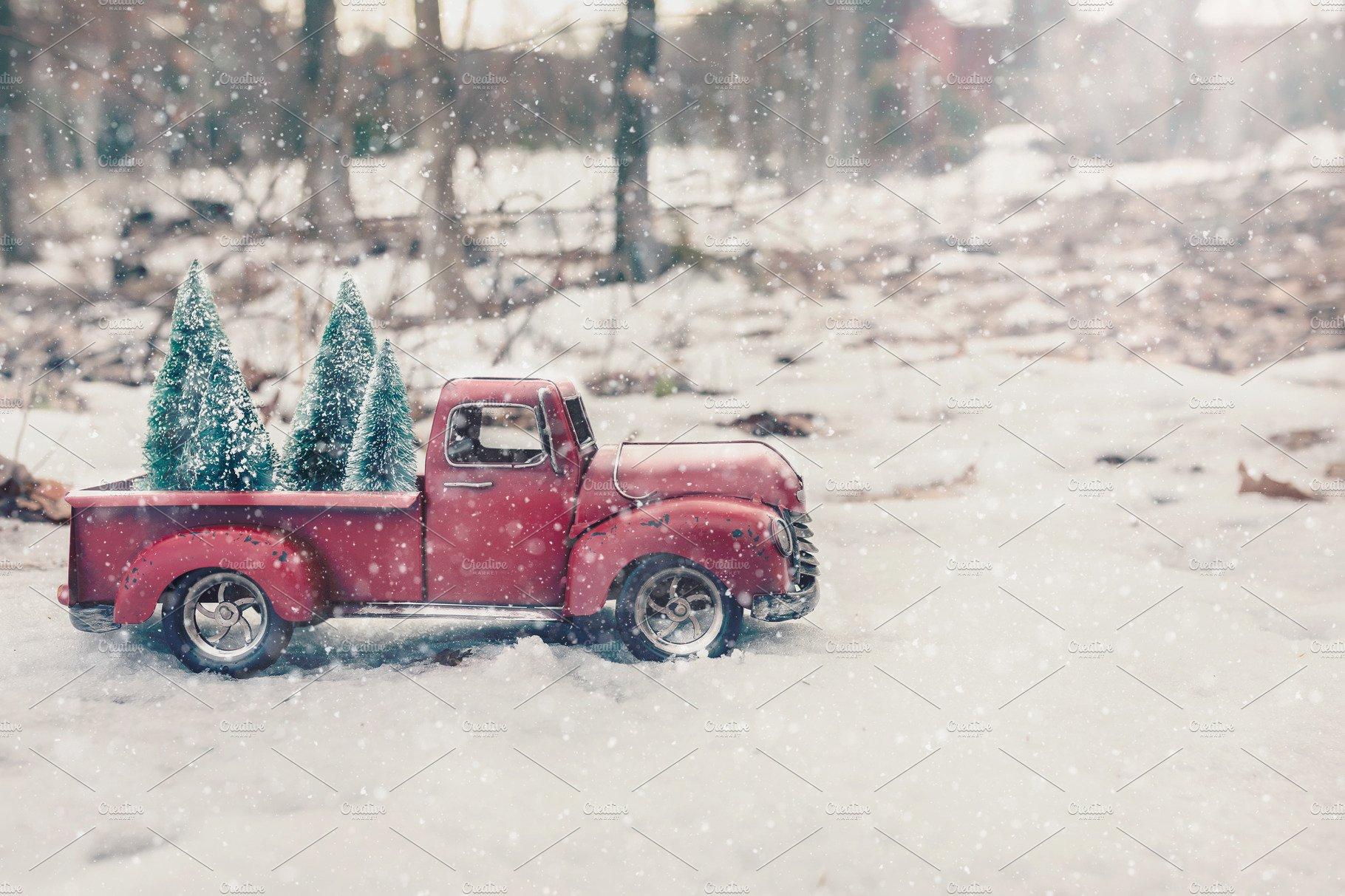 Red Truck Christmas Wallpapers Top Free Red Truck Christmas
