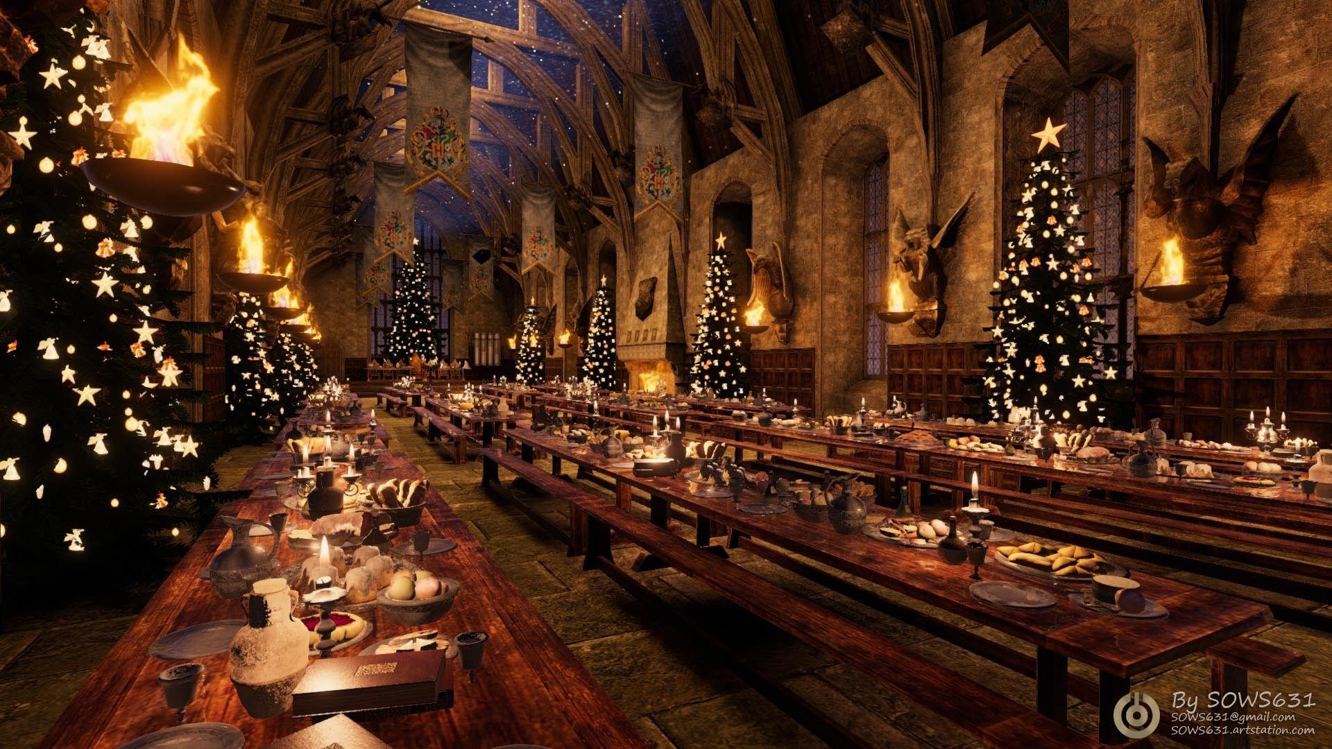 Hogwarts Christmas Wallpaper Hogwarts Christmas Wallpapers Top Free Hogwarts Christmas Backgrounds