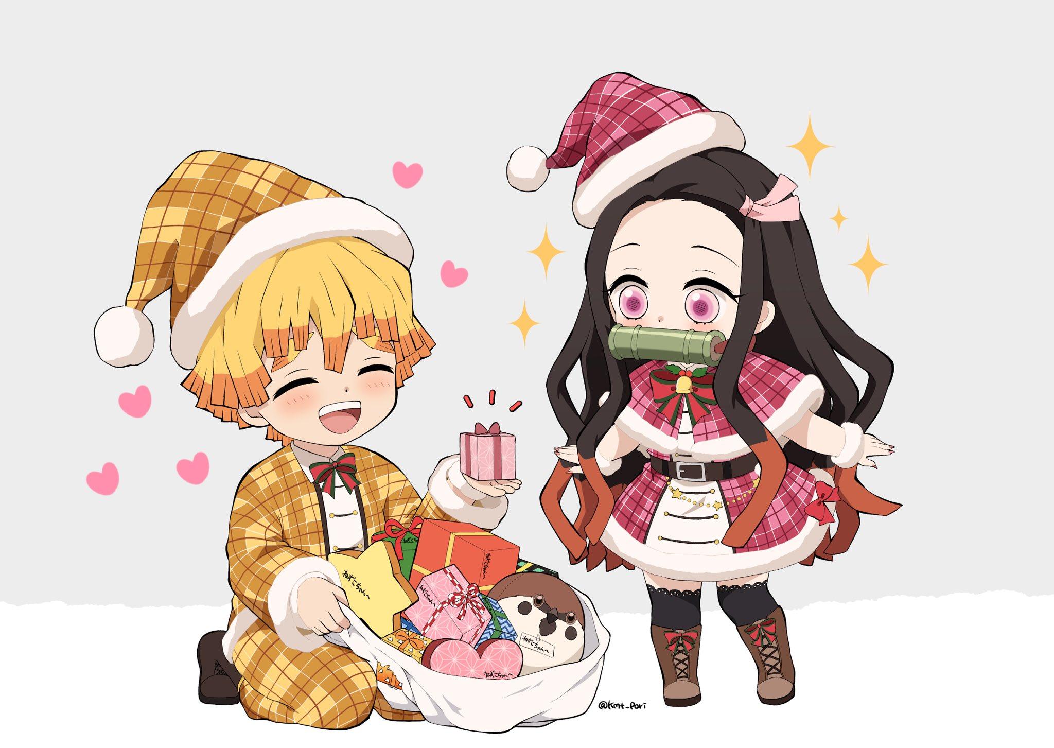Demon Slayer Christmas Wallpapers Top Free Demon Slayer Christmas