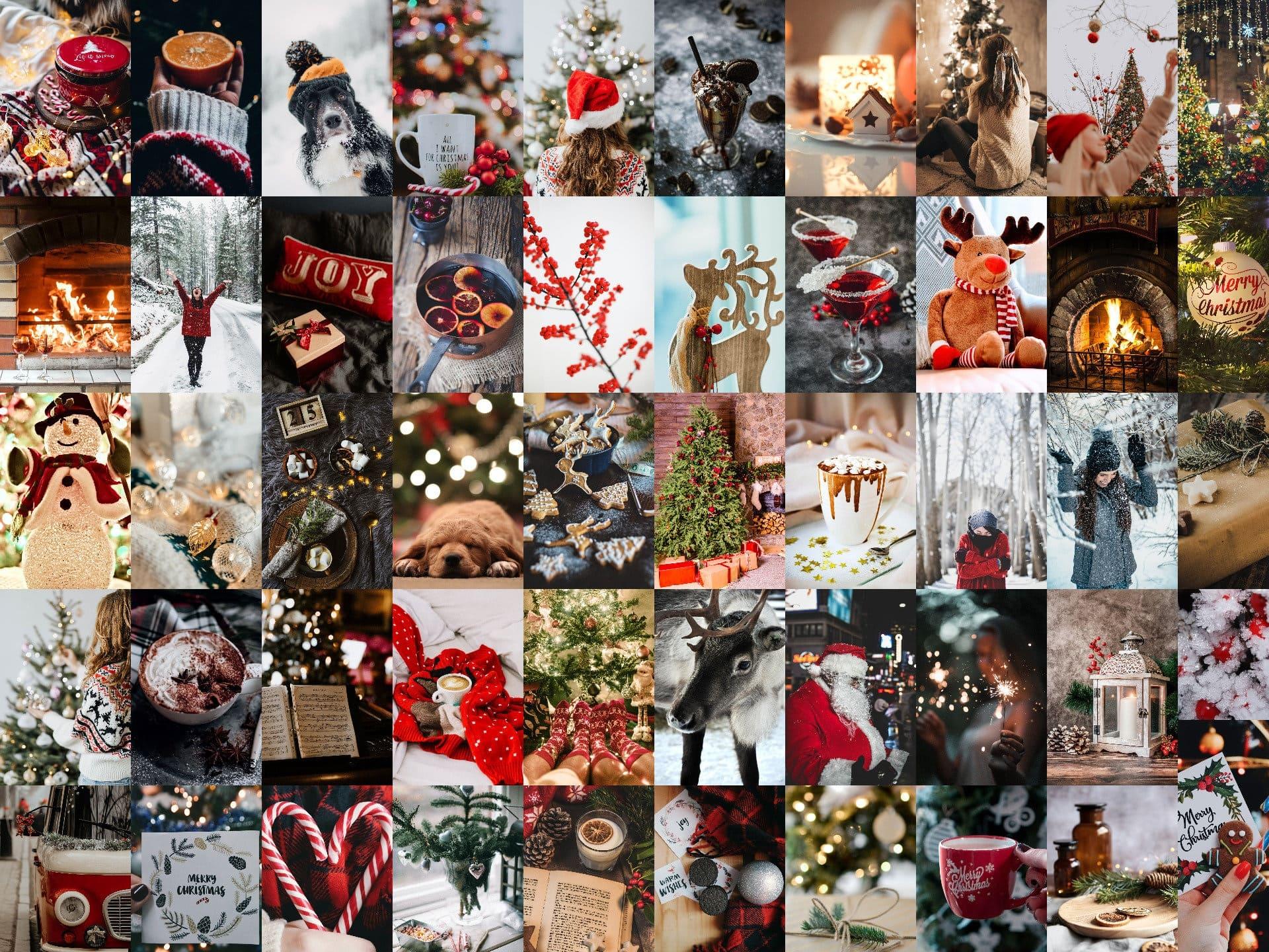 Christmas Collage Desktop Wallpapers Top Free Christmas Collage