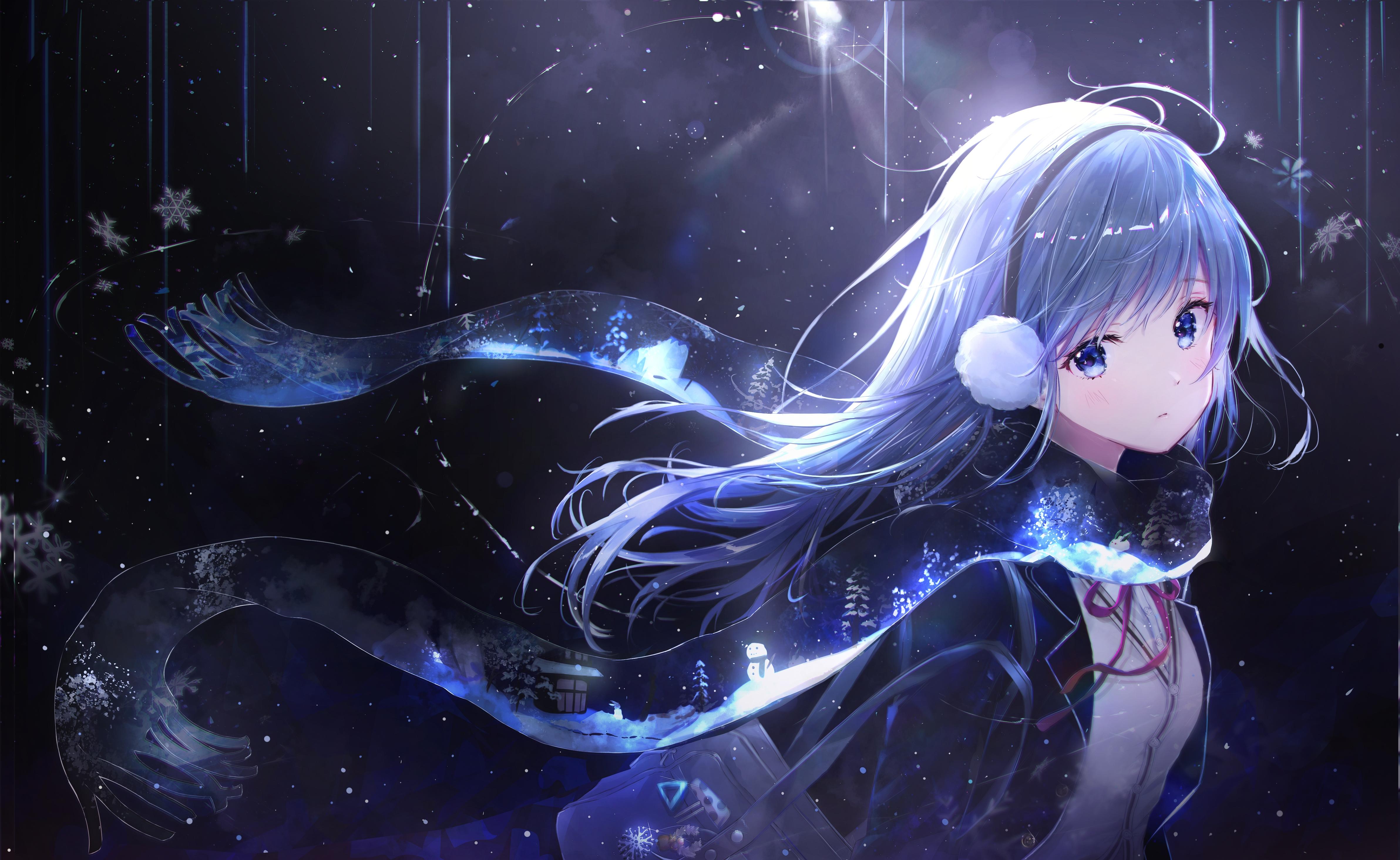 Cute Blue Anime Girl Wallpapers Top Free Cute Blue Anime Girl