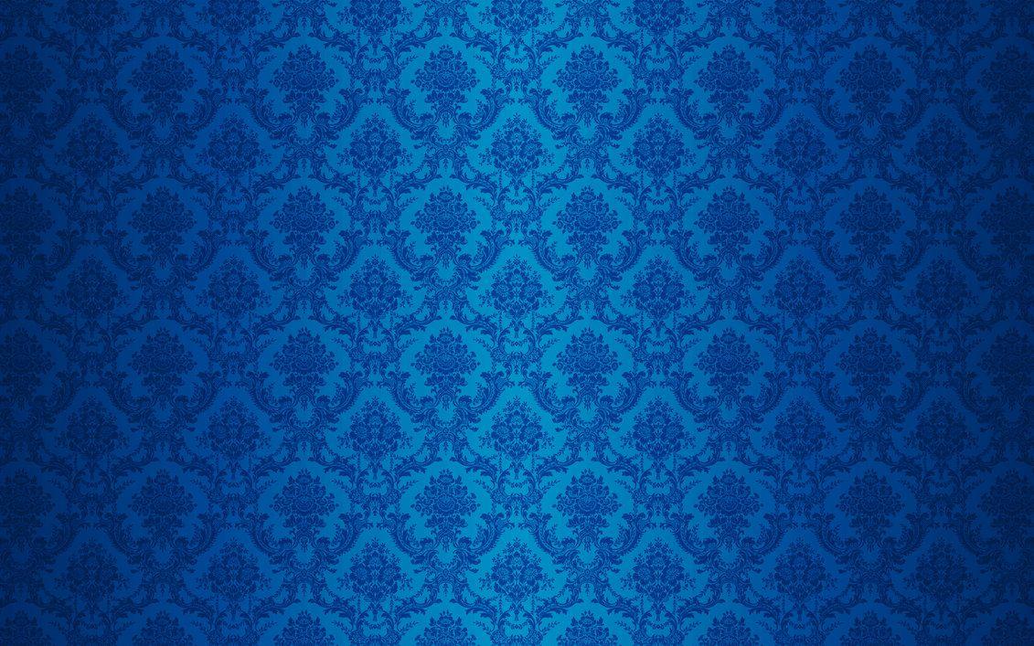 Royal Blue Damask Wallpaper