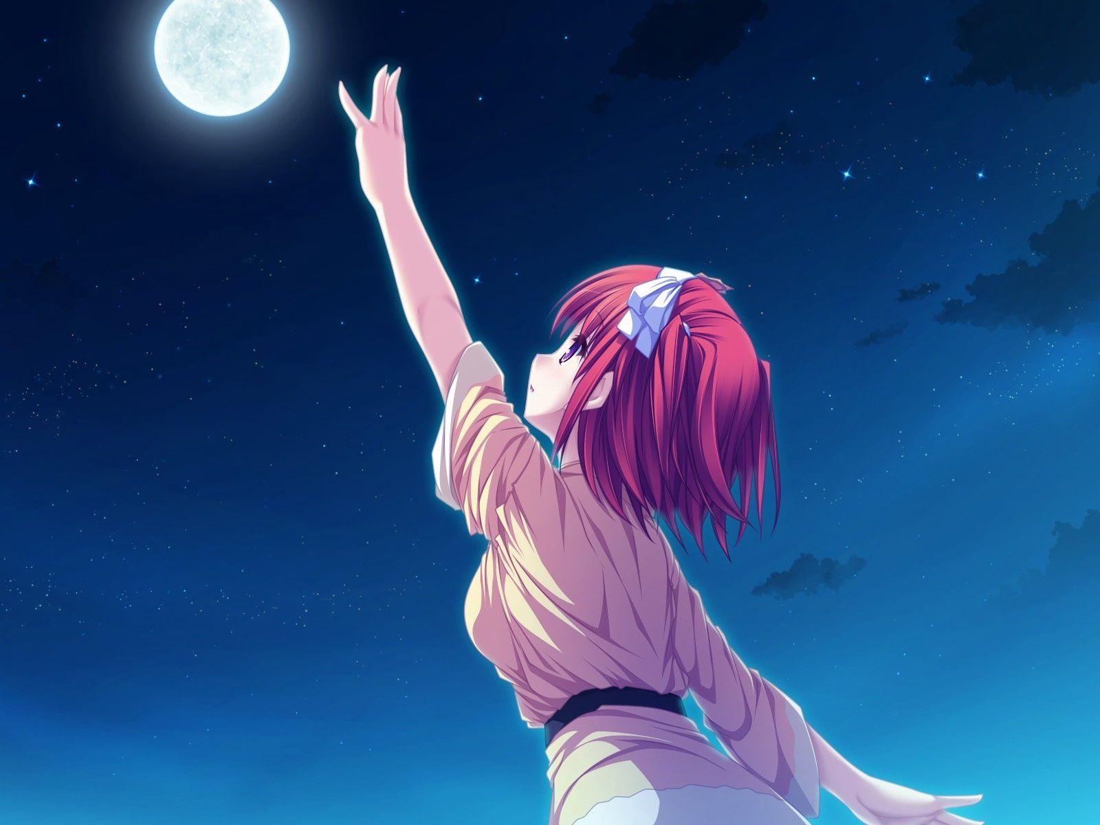 Anime Moon Wallpapers Top Free Anime Moon Backgrounds WallpaperAccess