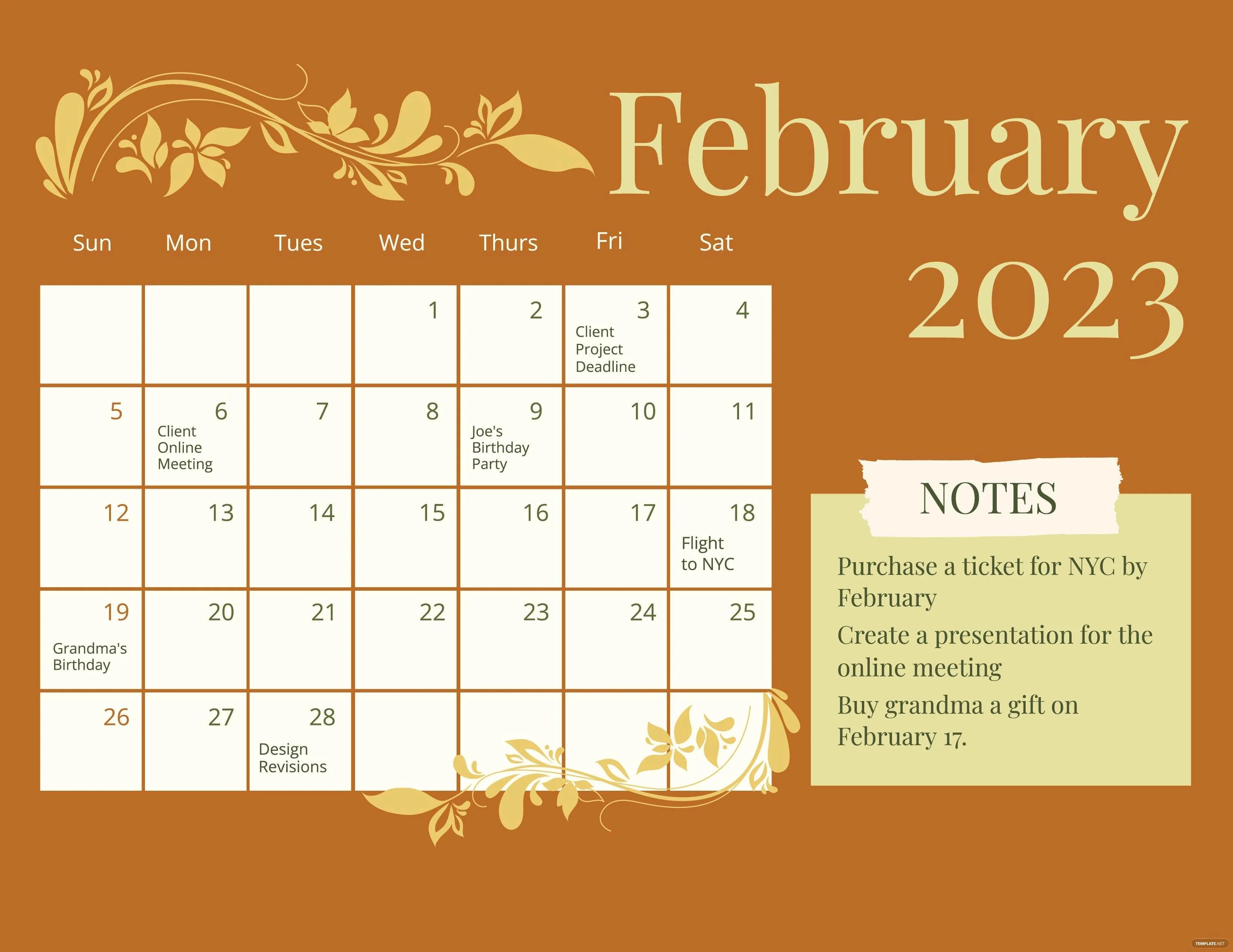 February 2023 Calendar Wallpapers Top Free February 2023 Calendar