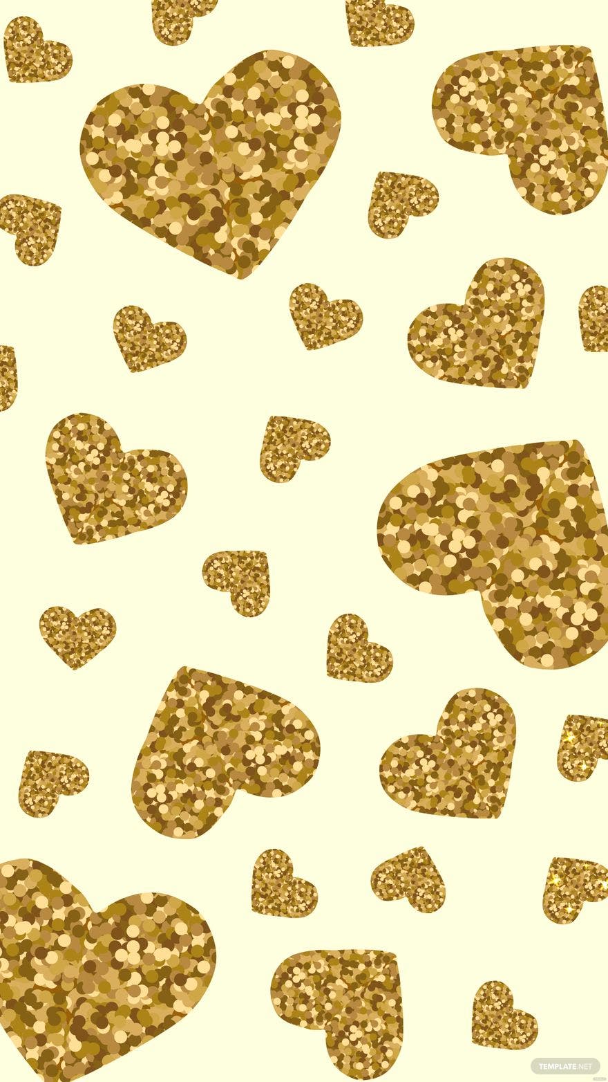 Gold Glitter Hearts Wallpapers Top Free Gold Glitter Hearts