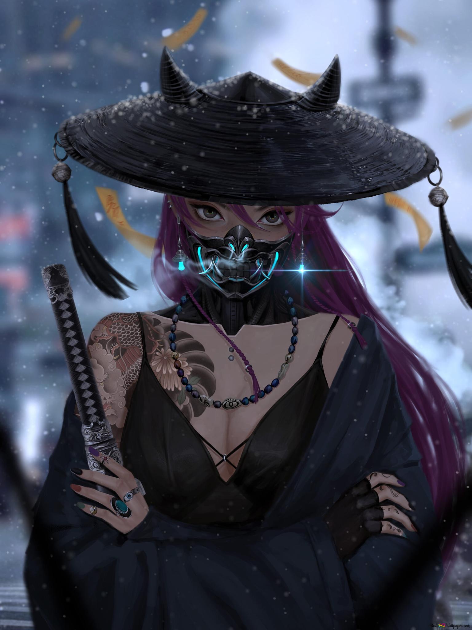 Anime Girl with Mask Wallpapers Top Free Anime Girl with Mask