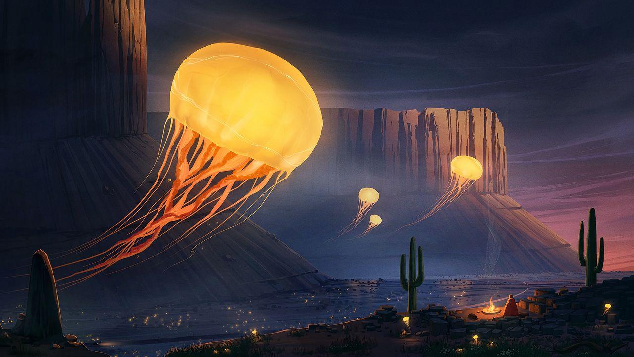 Jellyfish Art Wallpapers Top Free Jellyfish Art Backgrounds WallpaperAccess