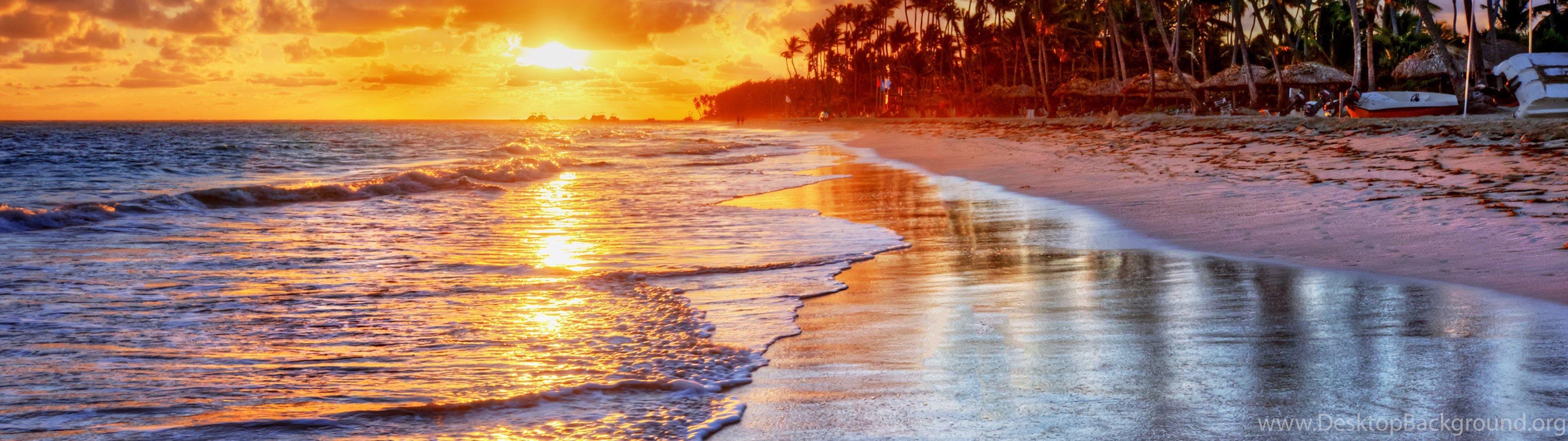 Beach Sunset Dual Screen Wallpapers Top Free Beach Sunset Dual Screen
