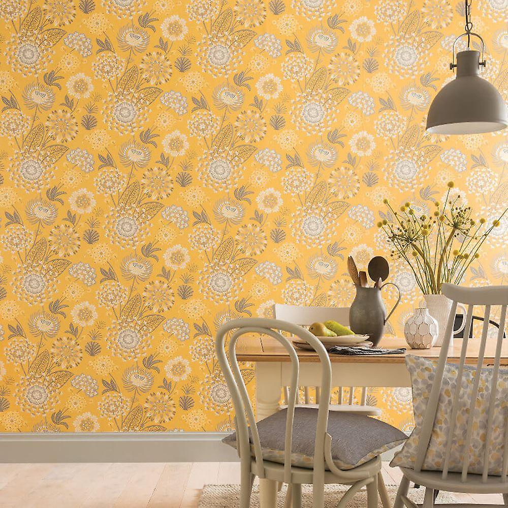Vintage Yellow Floral Wallpapers Top Free Vintage Yellow Floral