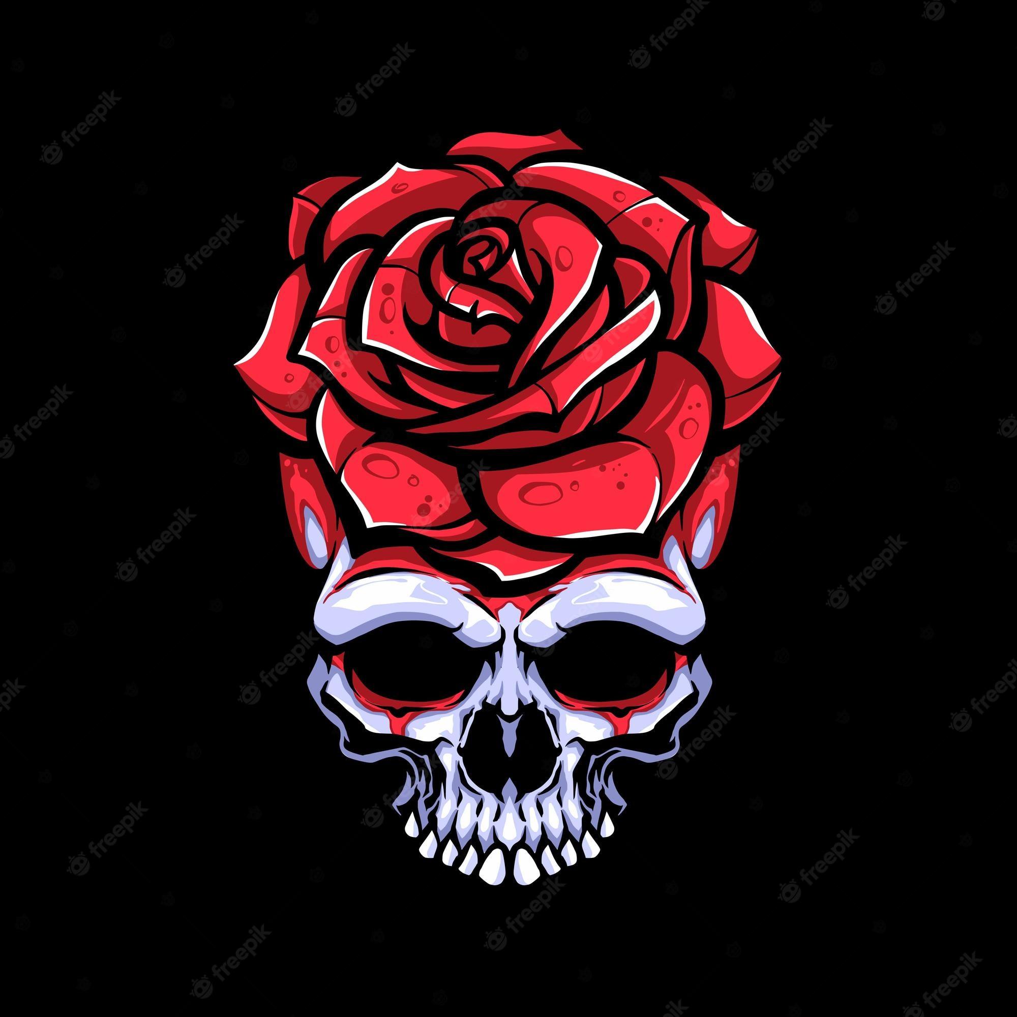 Skull with Roses Wallpapers Top Free Skull with Roses Backgrounds