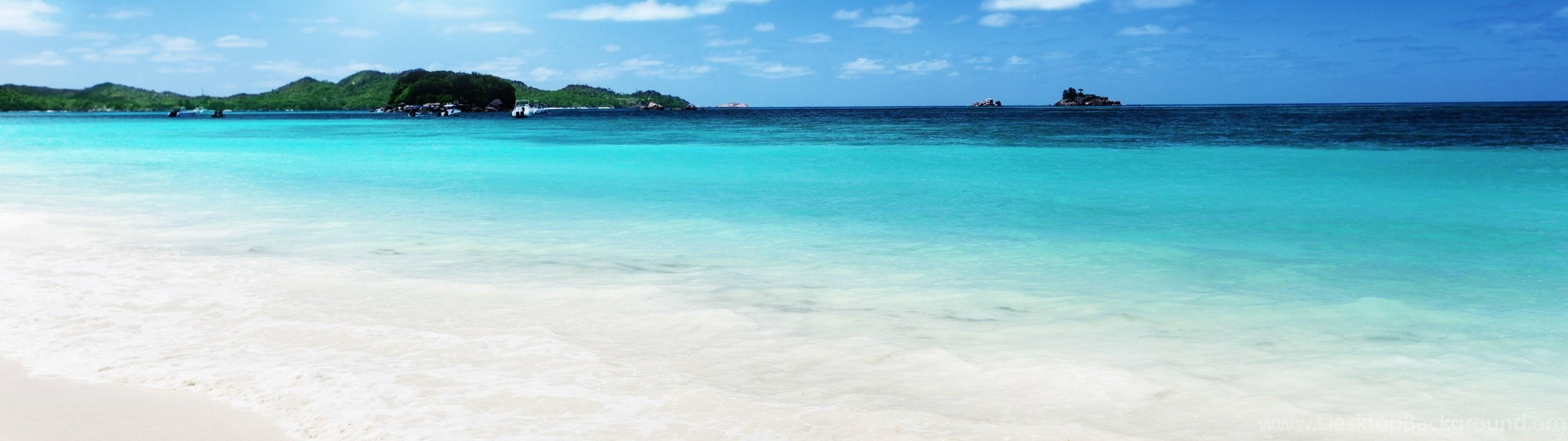 Dual Screen Wallpaper 3840X1080 Beach