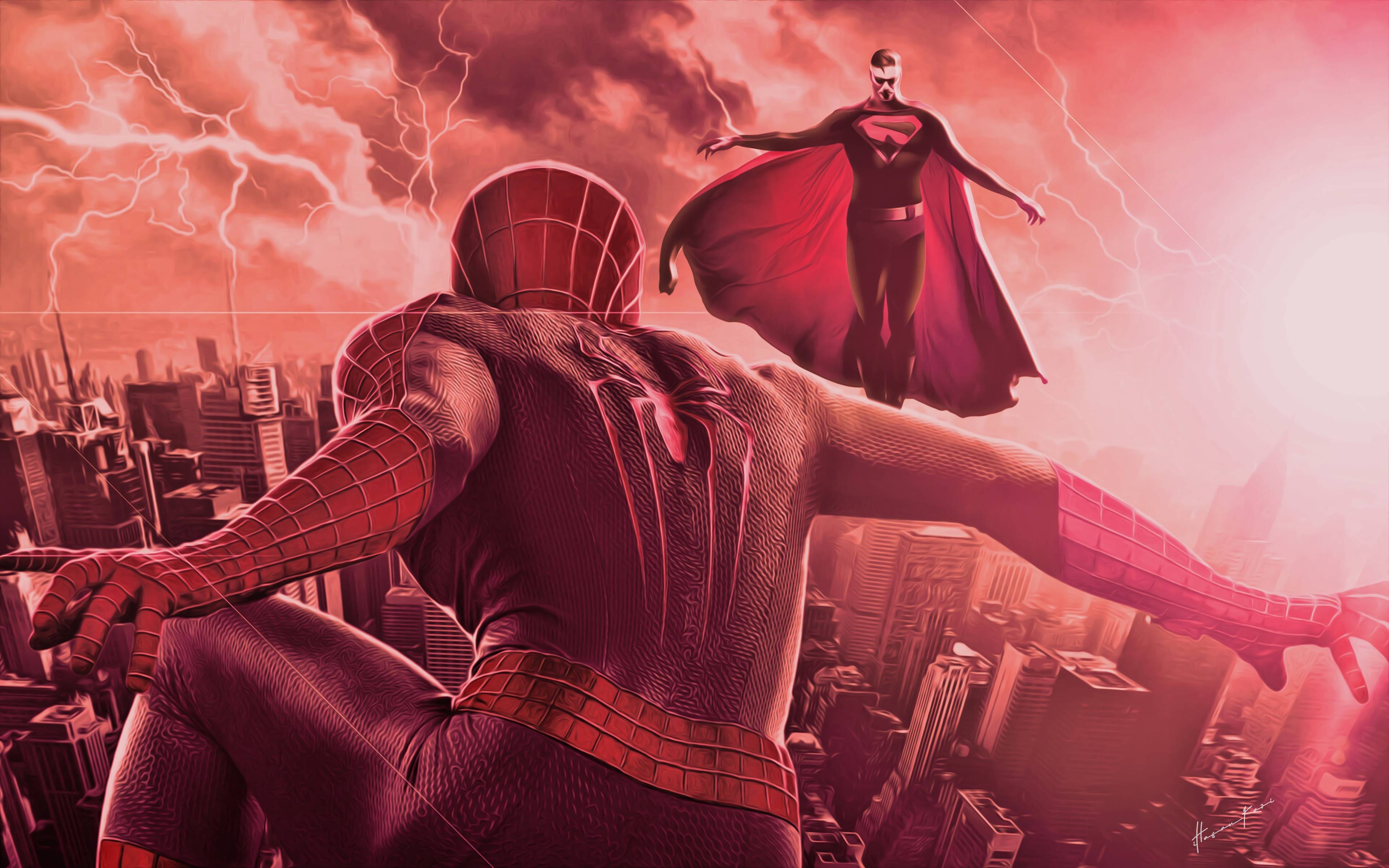 Superman Vs Spiderman Wallpapers Top Free Superman Vs Spiderman