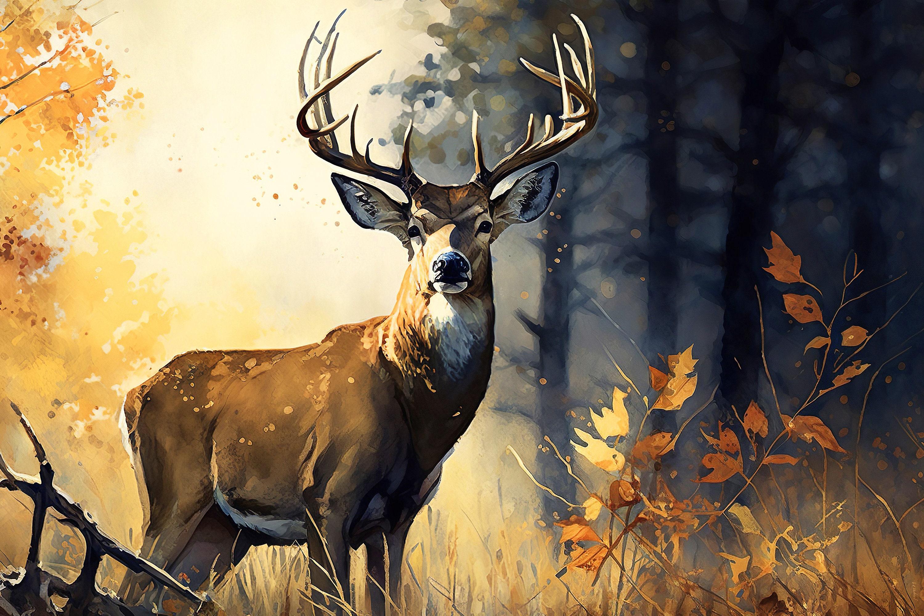 Deer Painting Wallpapers Top Free Deer Painting Backgrounds